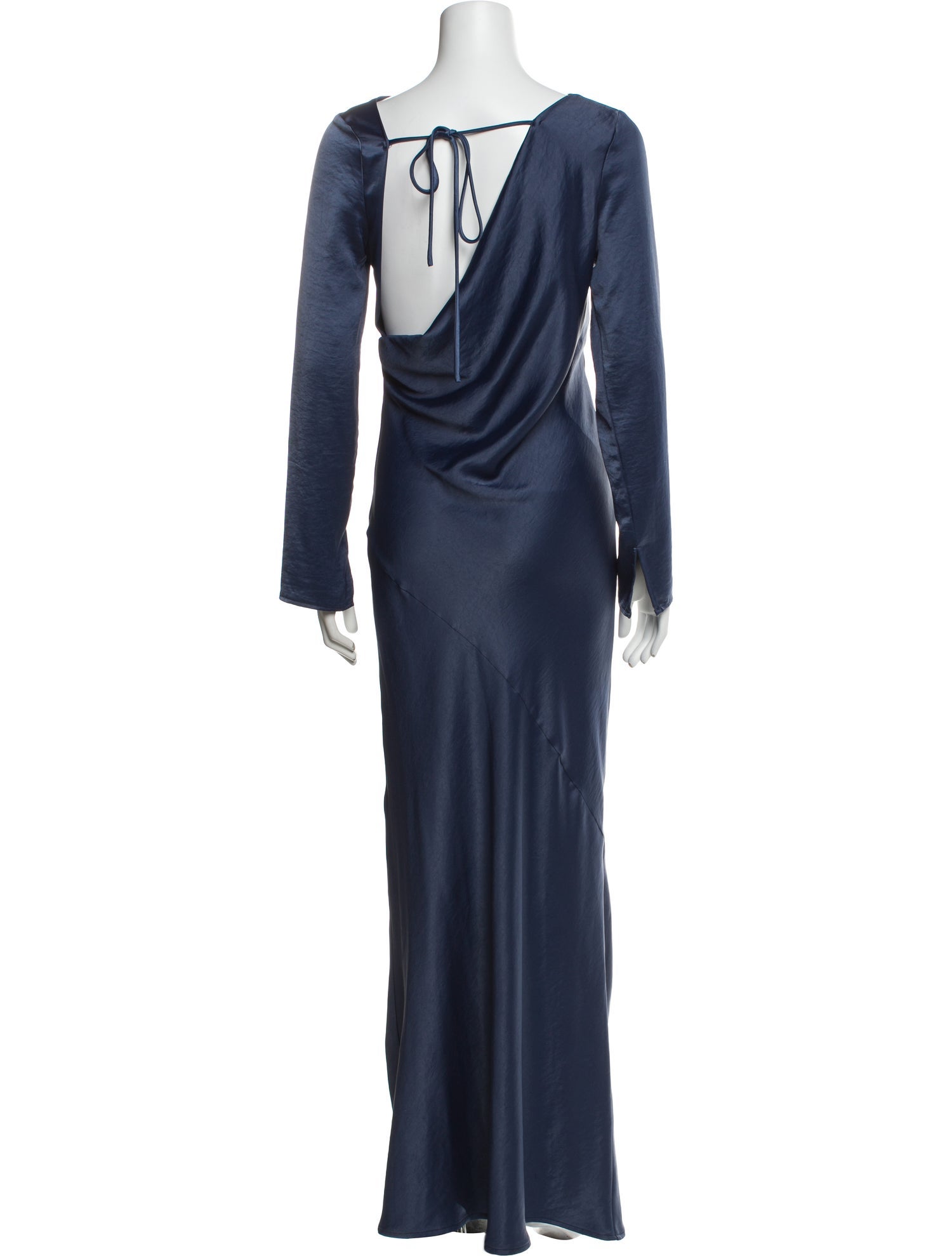 Line & Dot Bateau Neckline Long Dress