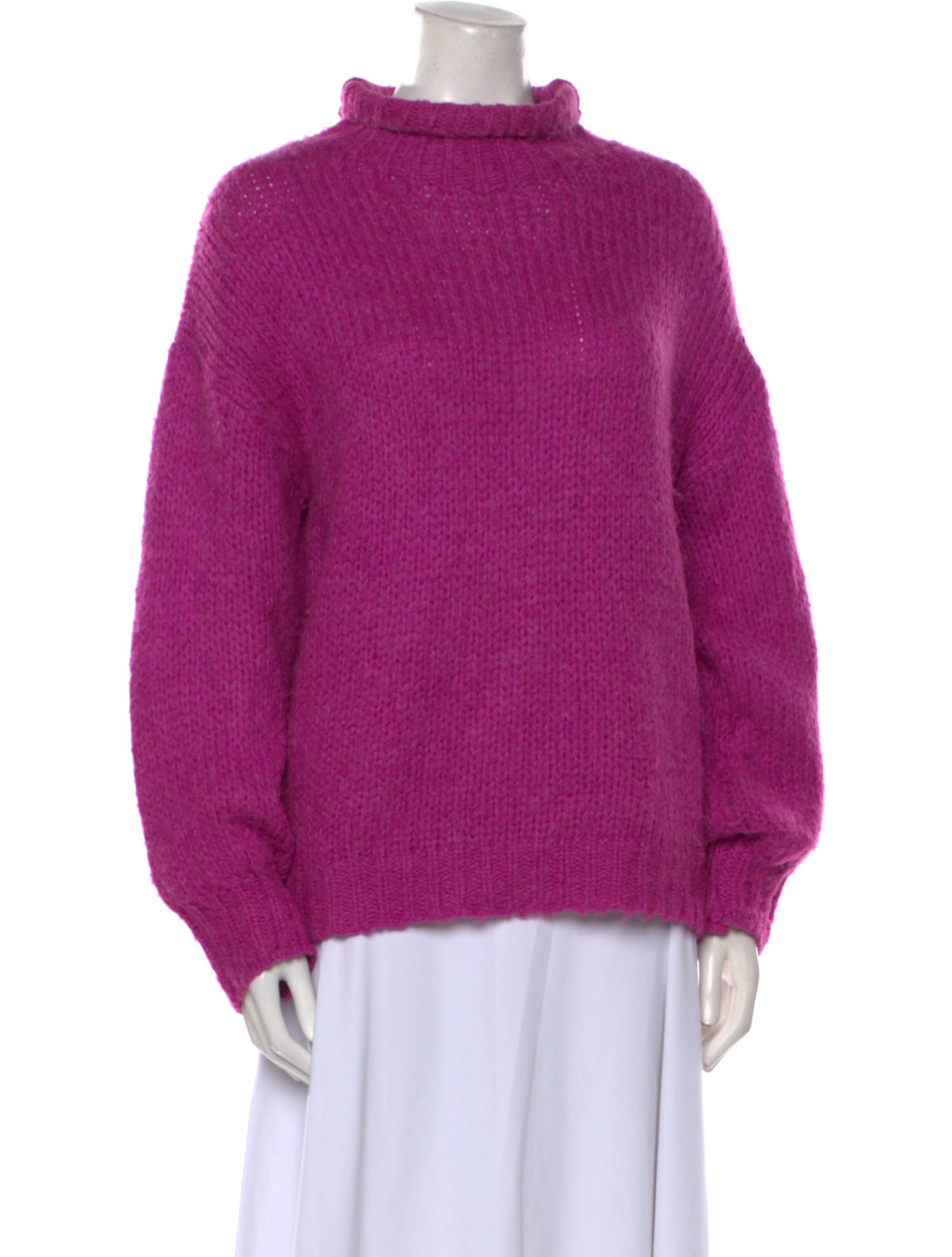 Line & Dot Mock Neck Sweater