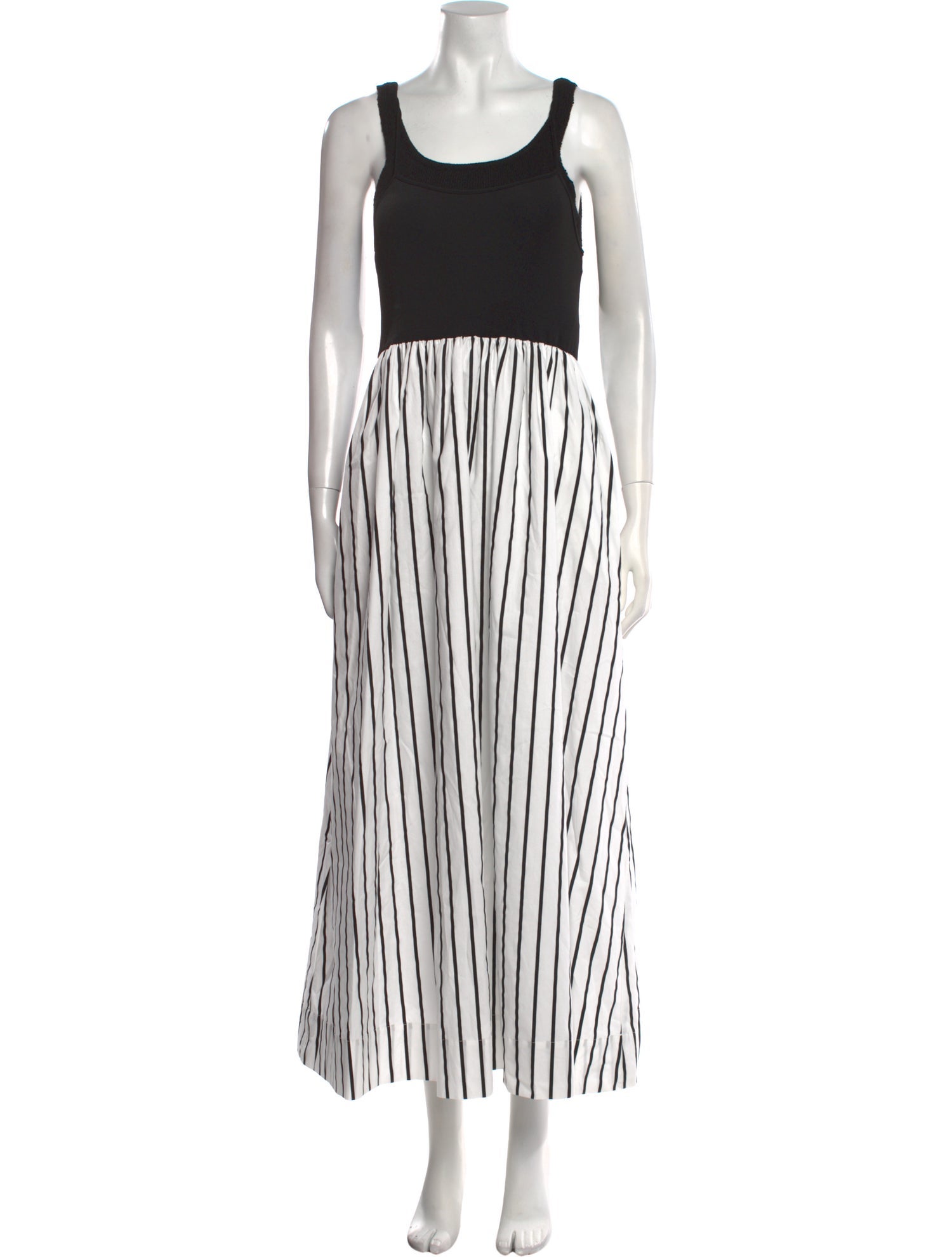 Line & Dot Striped Long Dress w/ Tags
