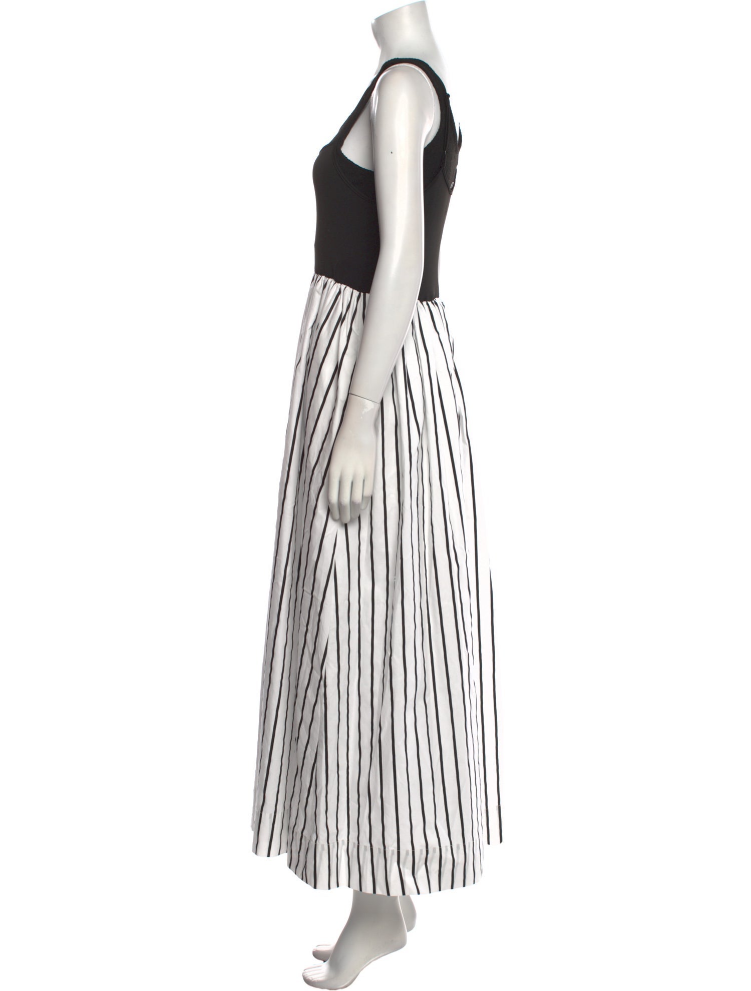 Line & Dot Striped Long Dress w/ Tags