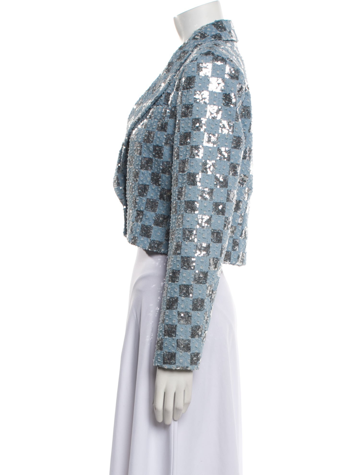 Line & Dot Printed Blazer w/ Tags