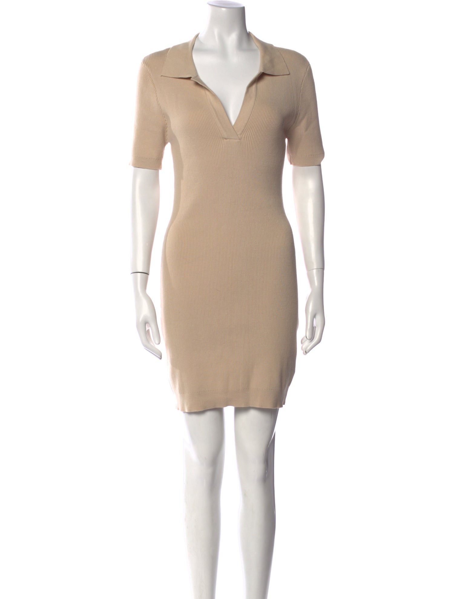 Line & Dot V-Neck Mini Dress