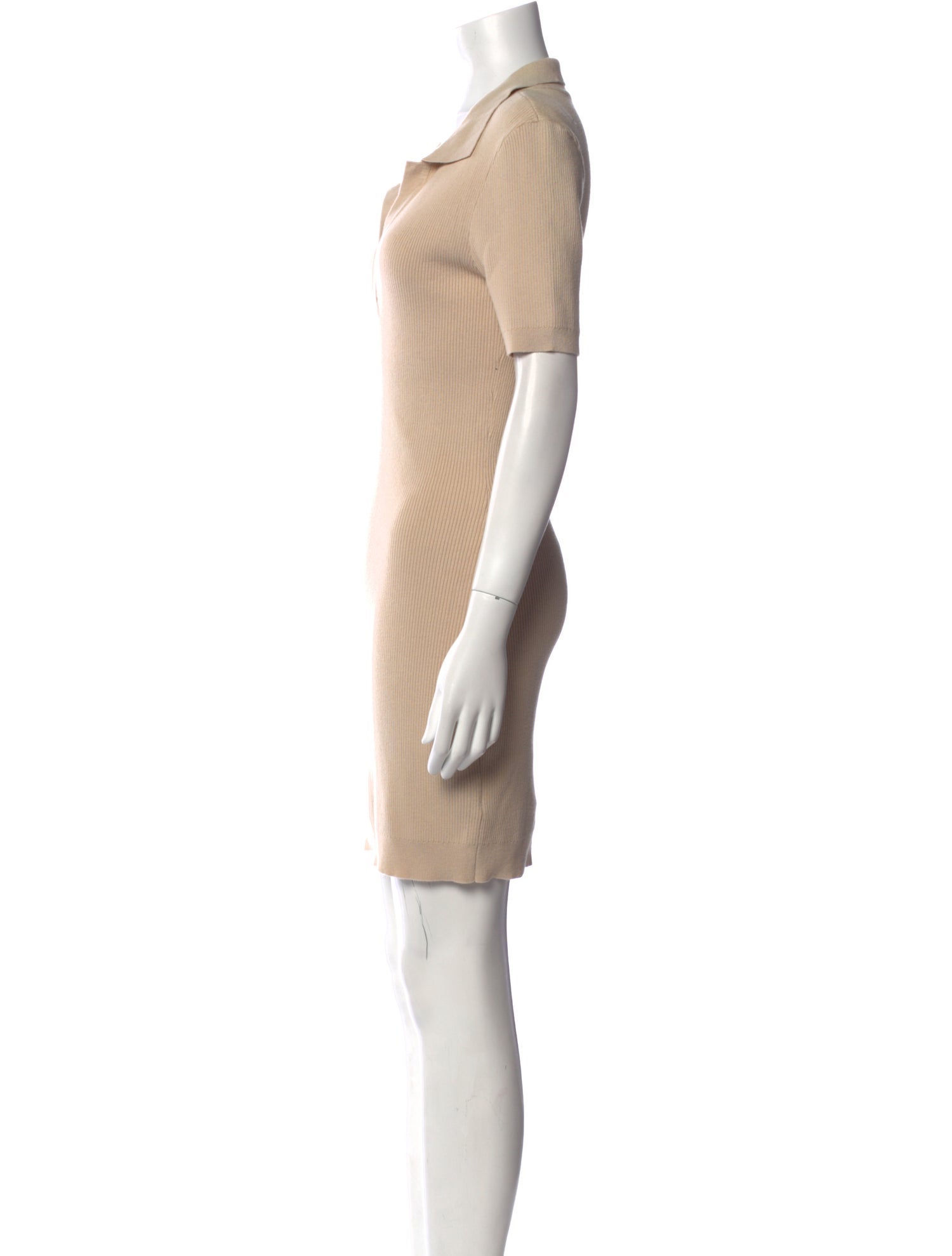 Line & Dot V-Neck Mini Dress