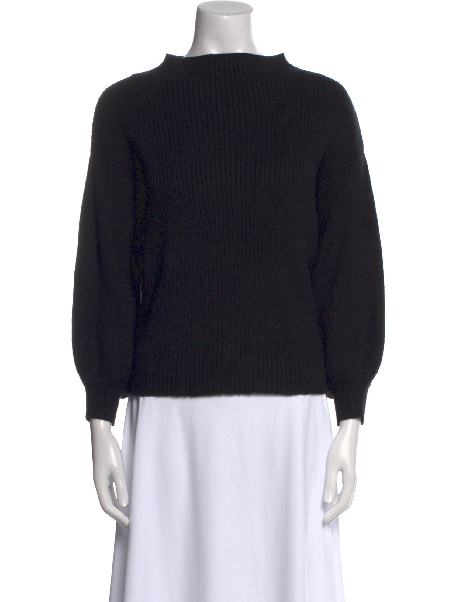 Line & Dot Mock Neck Sweater