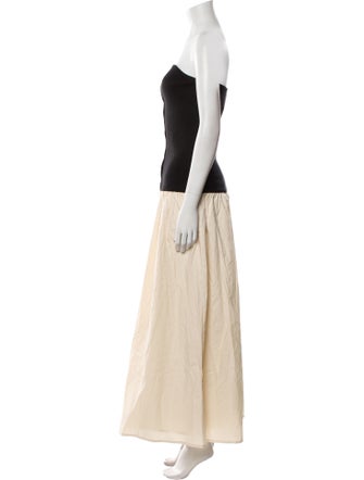 Line & Dot Strapless Long Dress