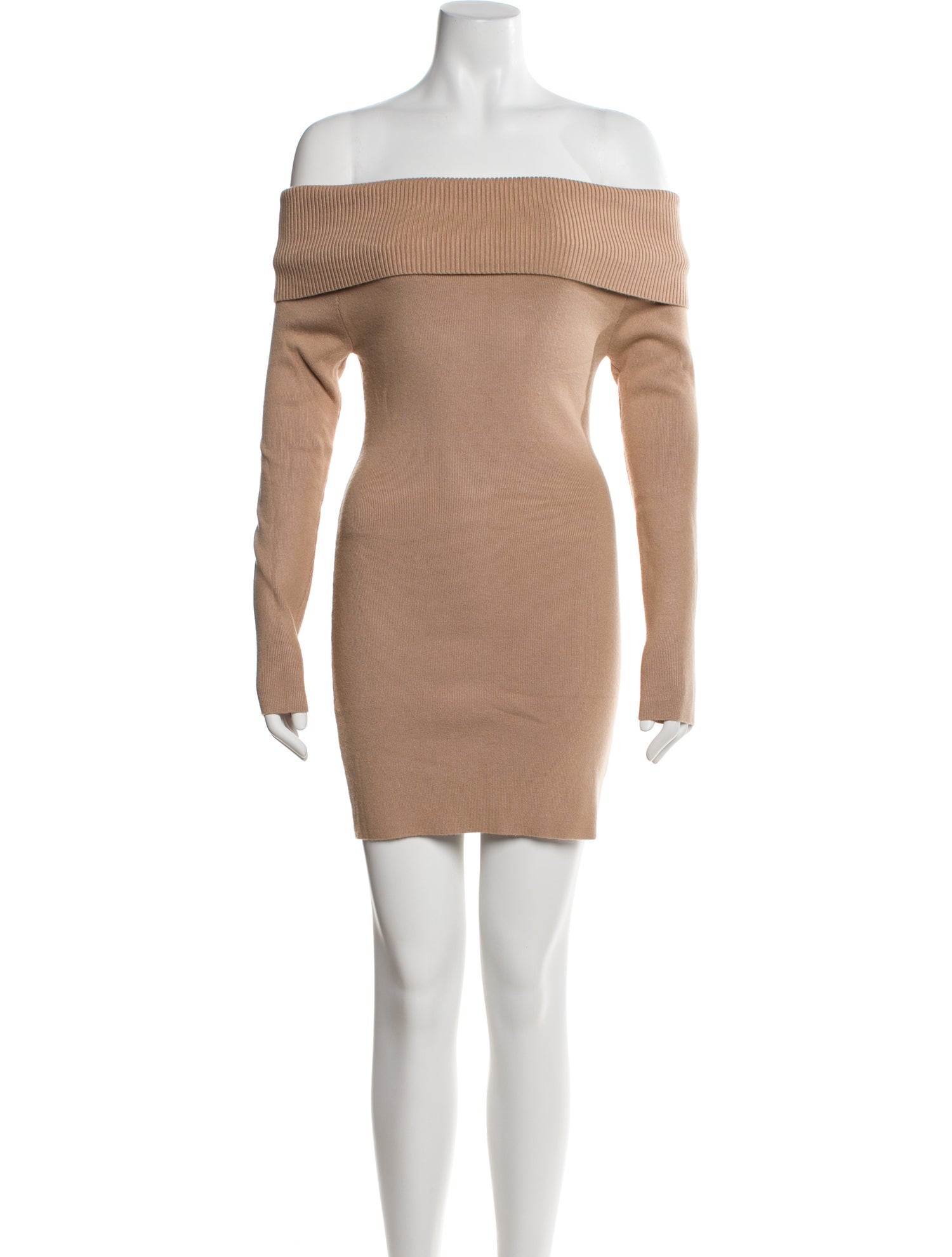 Line & Dot Off-The-Shoulder Mini Dress