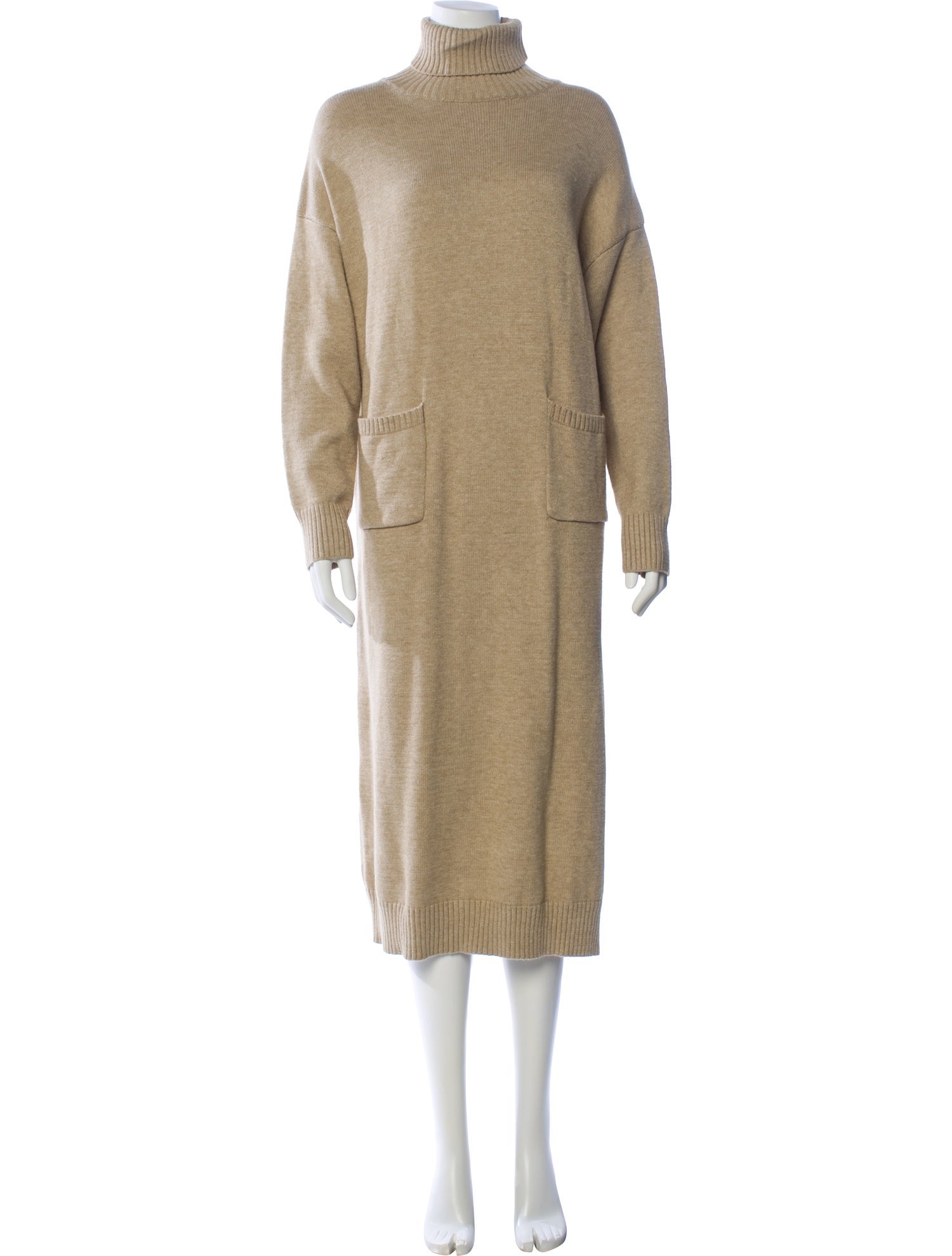 Line & Dot Turtleneck Midi Length Dress