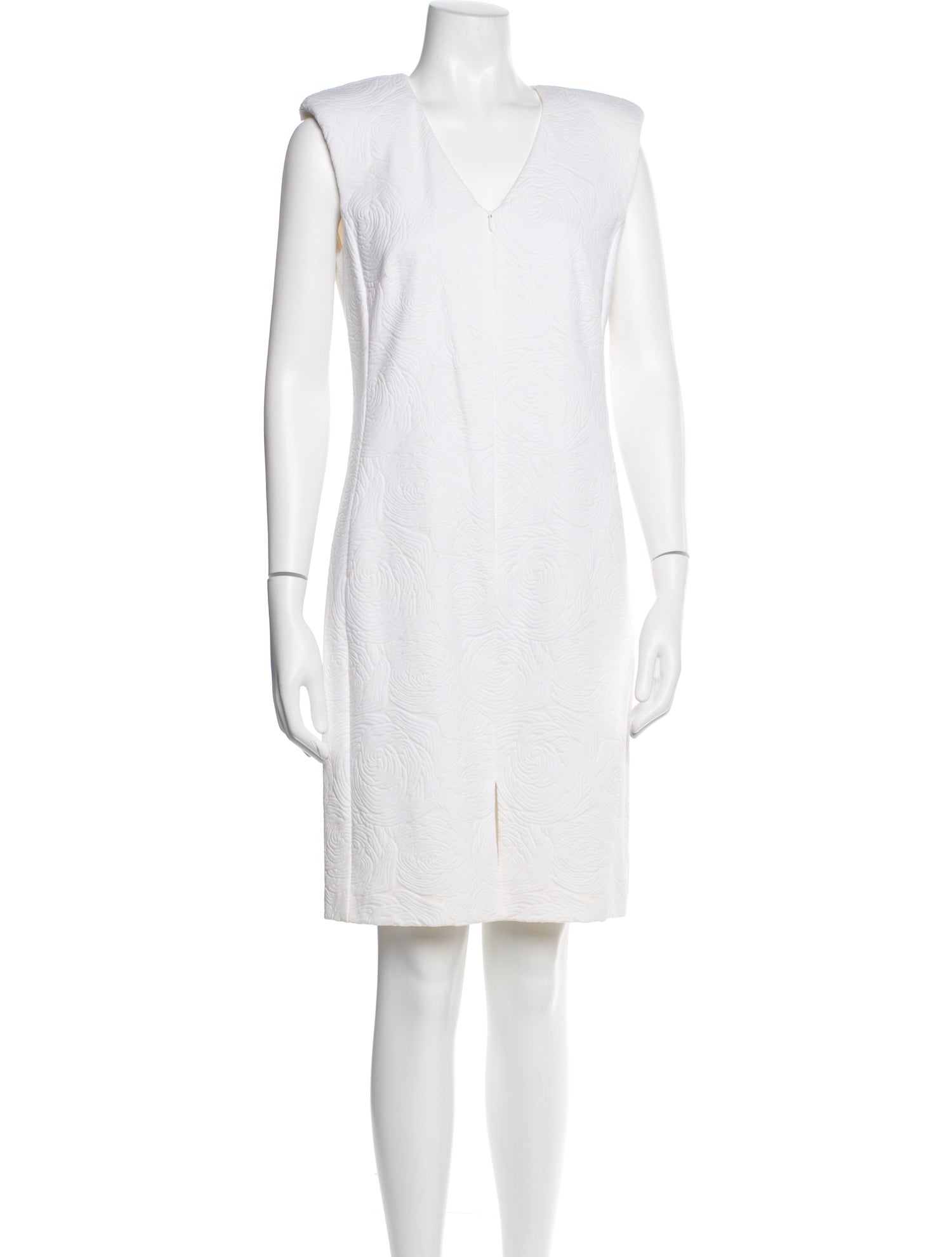 Leggiadro V-Neck Knee-Length Dress w/ Tags