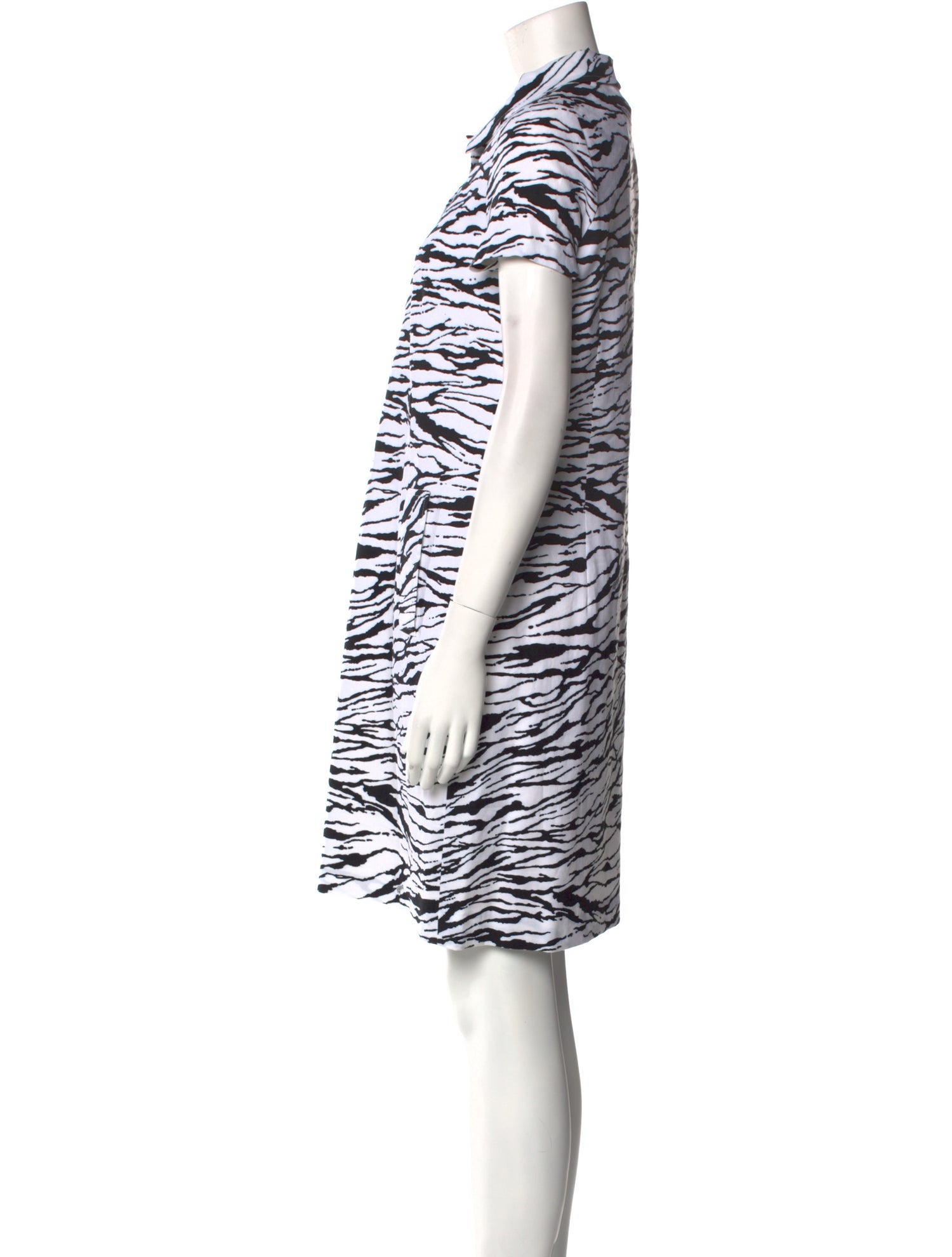 Leggiadro Animal Print Knee-Length Dress