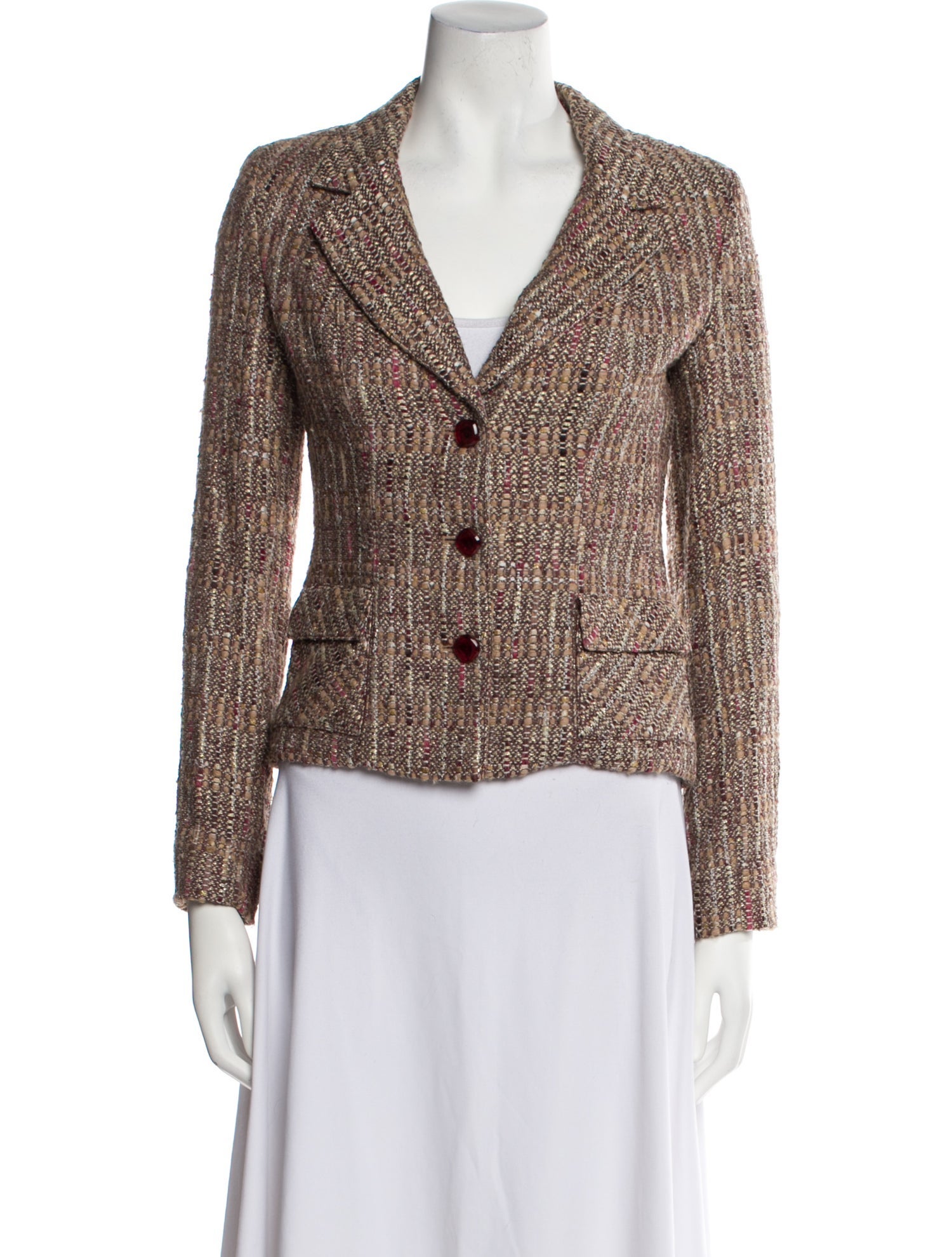 Leggiadro Tweed Pattern Blazer