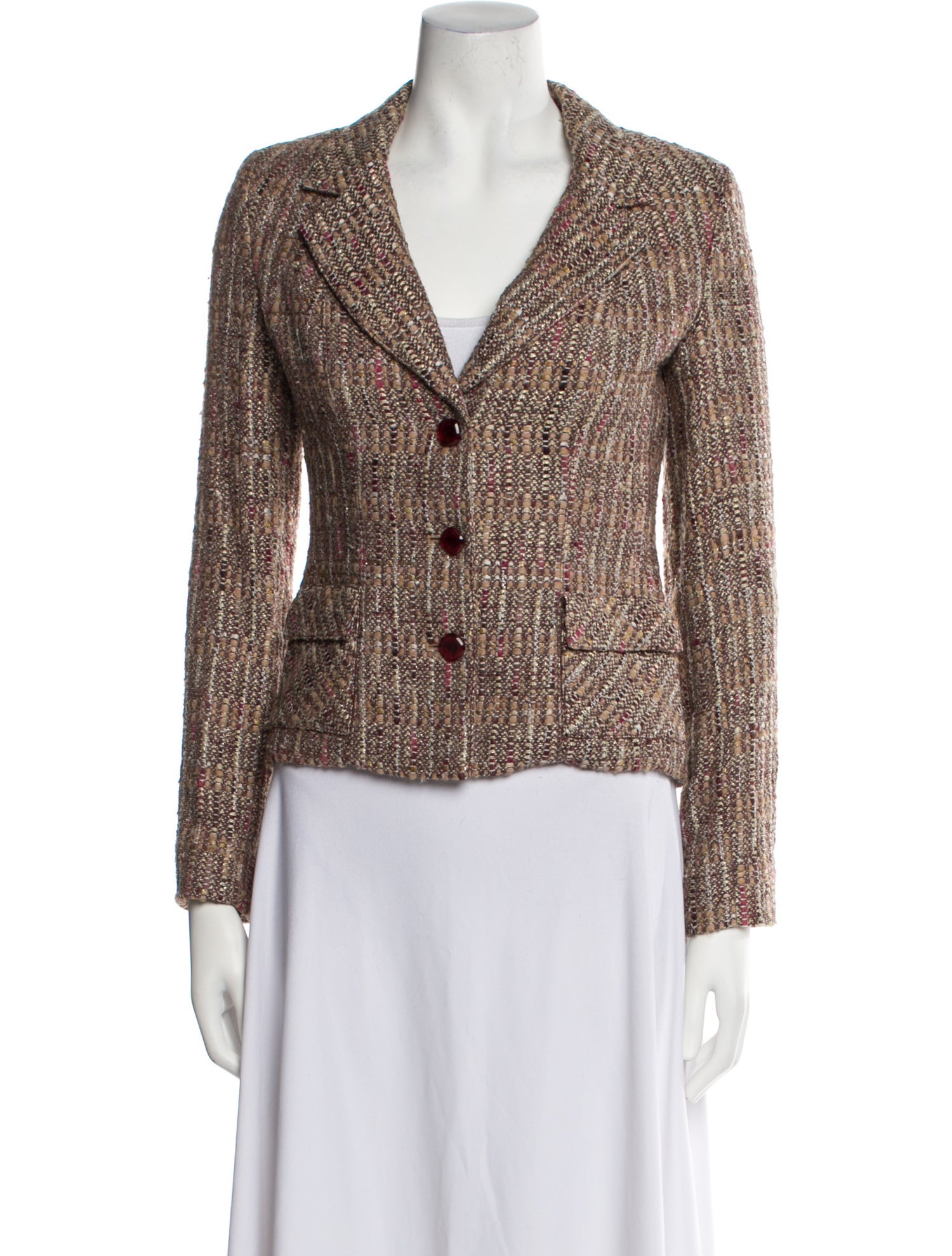 Leggiadro Tweed Pattern Blazer