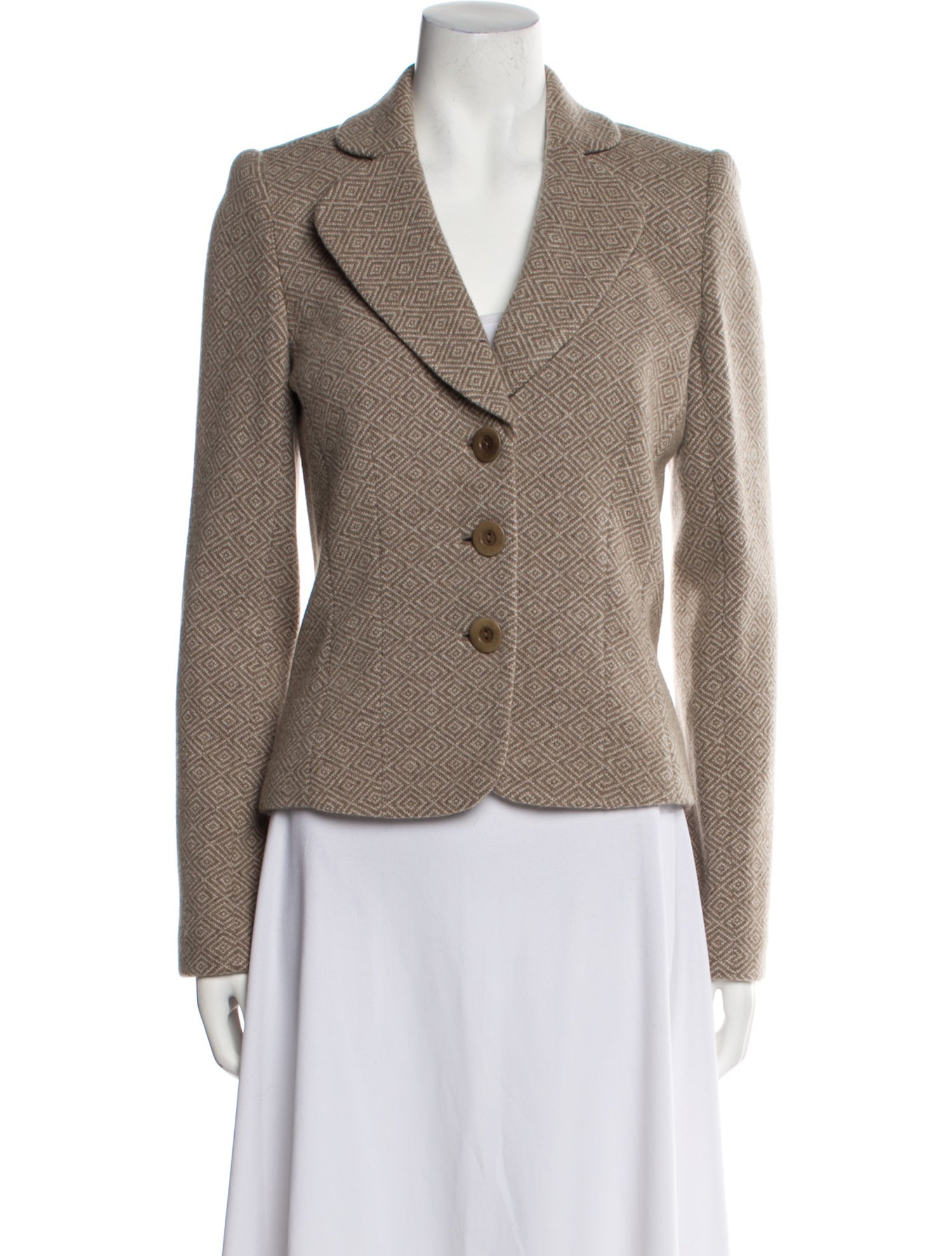 Leggiadro Wool Printed Blazer