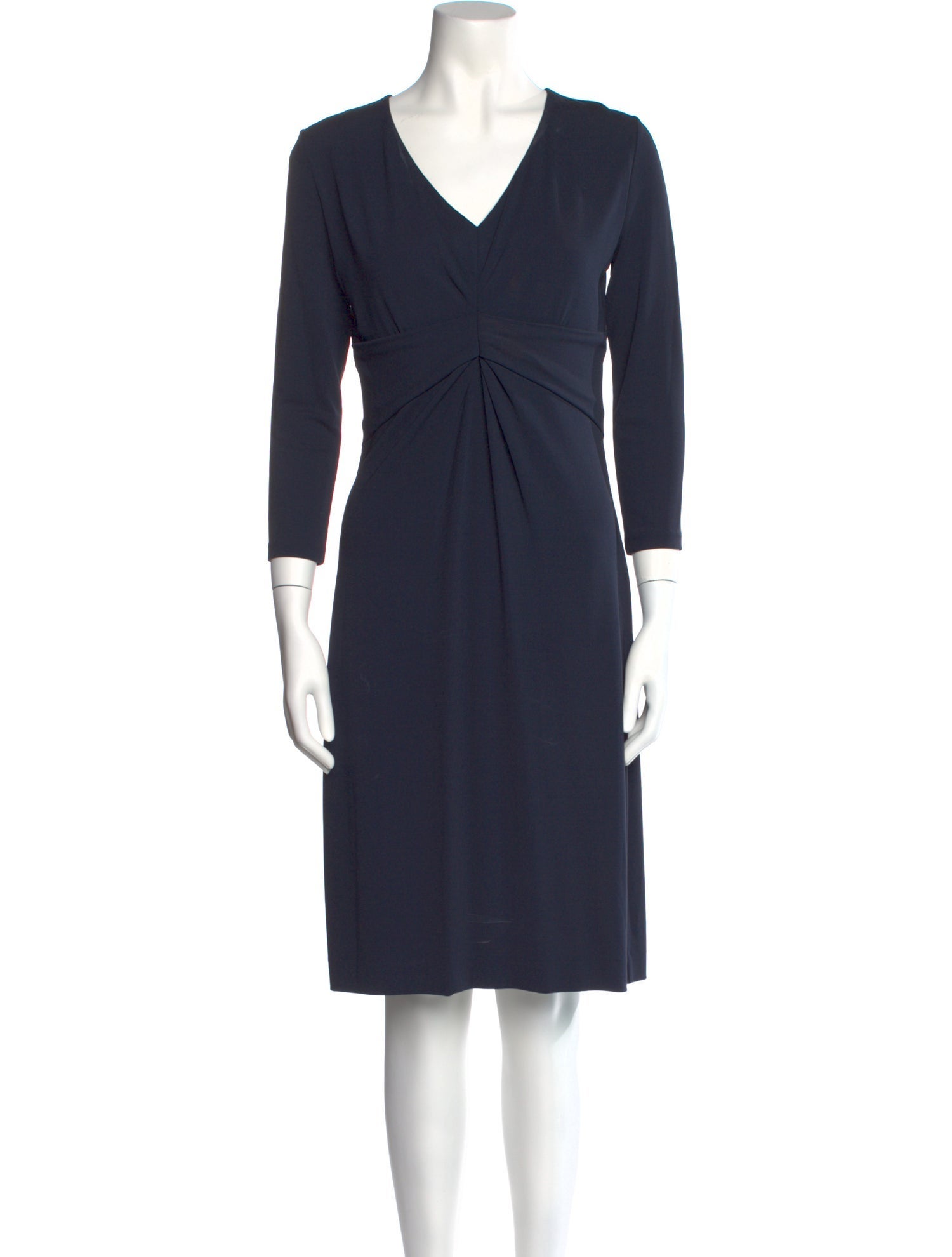Leggiadro V-Neck Knee-Length Dress