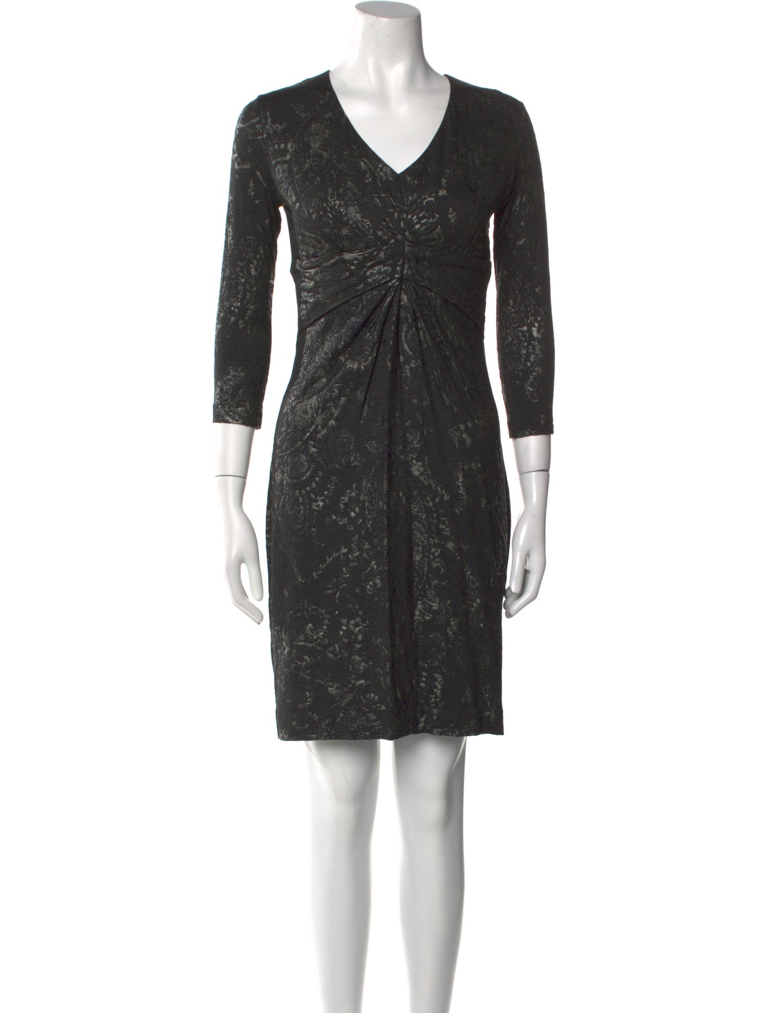 Leggiadro Printed Knee-Length Dress w/ Tags