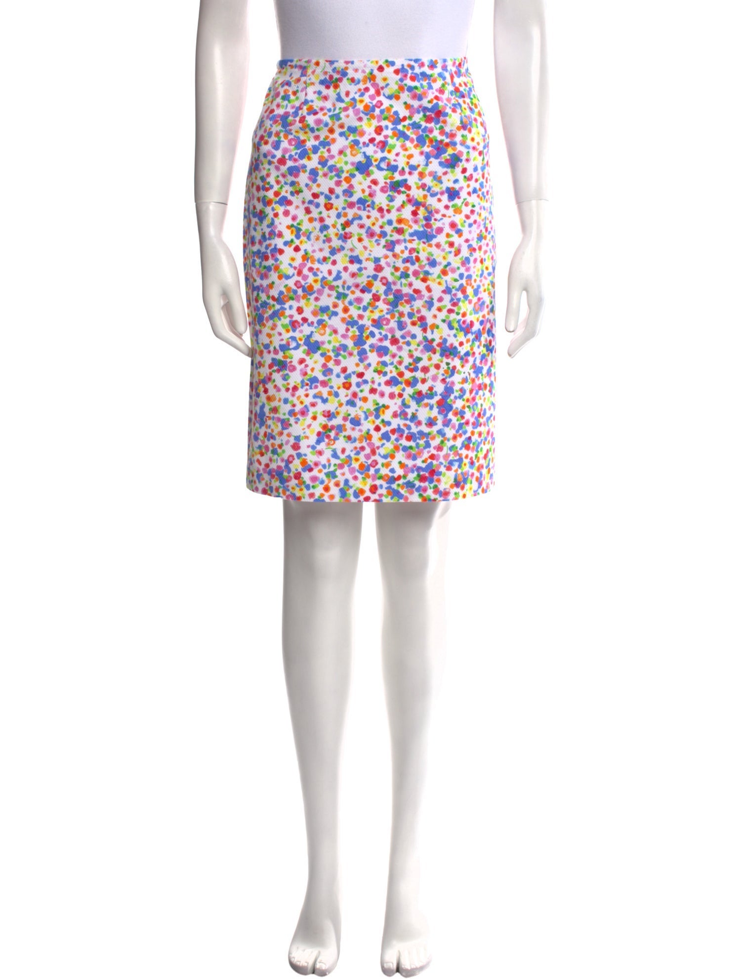 Leggiadro Floral Print Knee-Length Skirt