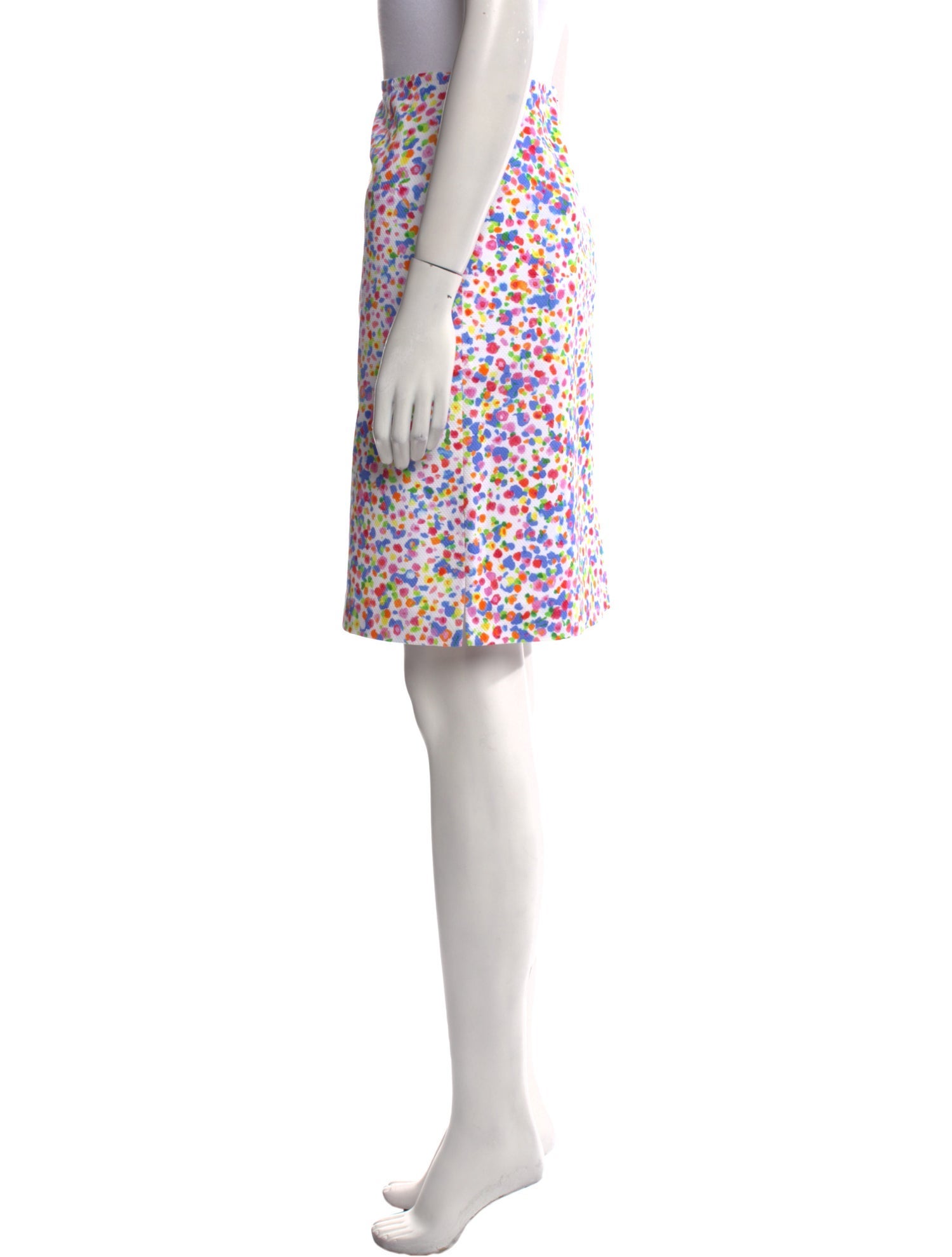 Leggiadro Floral Print Knee-Length Skirt