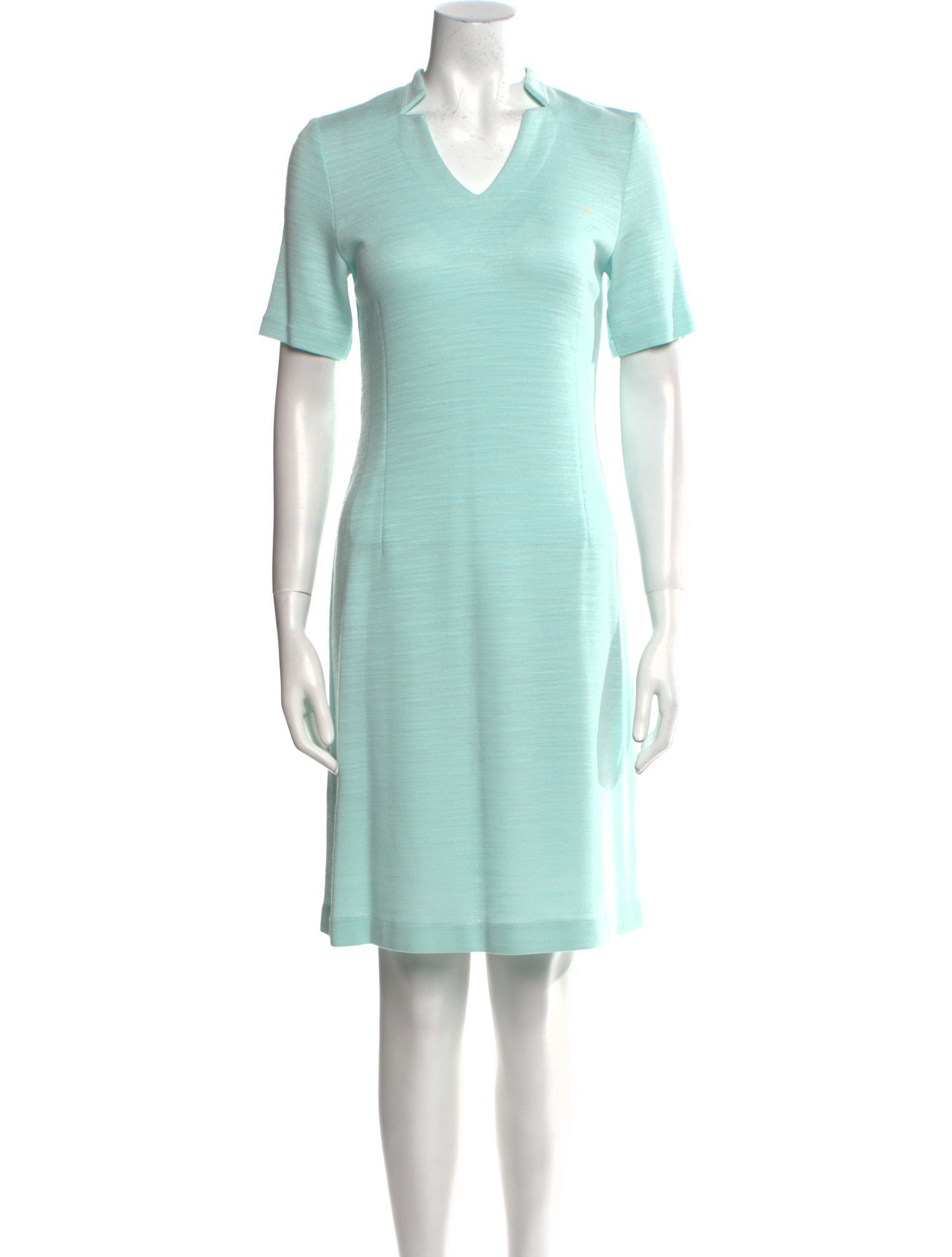 Leggiadro V-Neck Knee-Length Dress