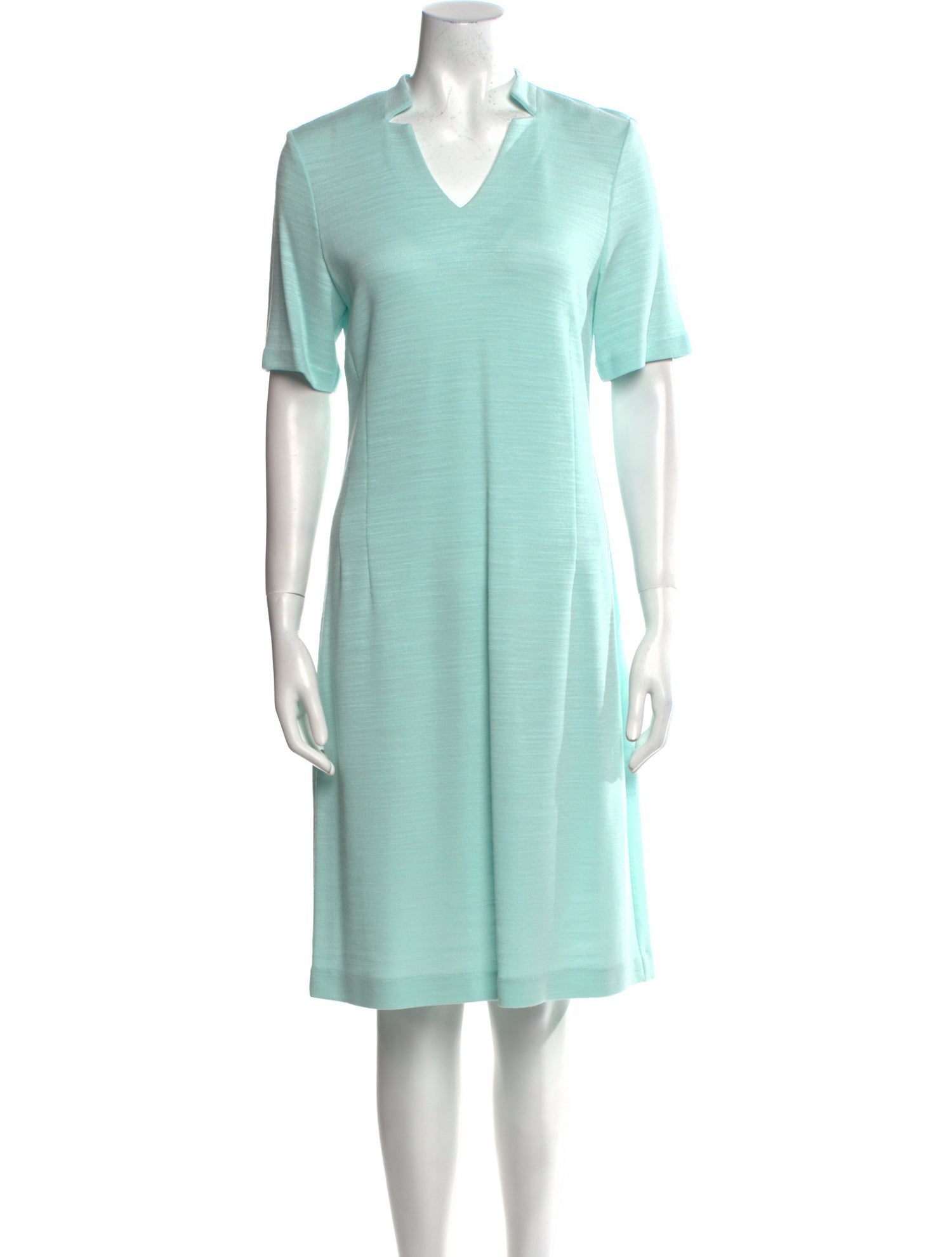 Leggiadro V-Neck Knee-Length Dress w/ Tags