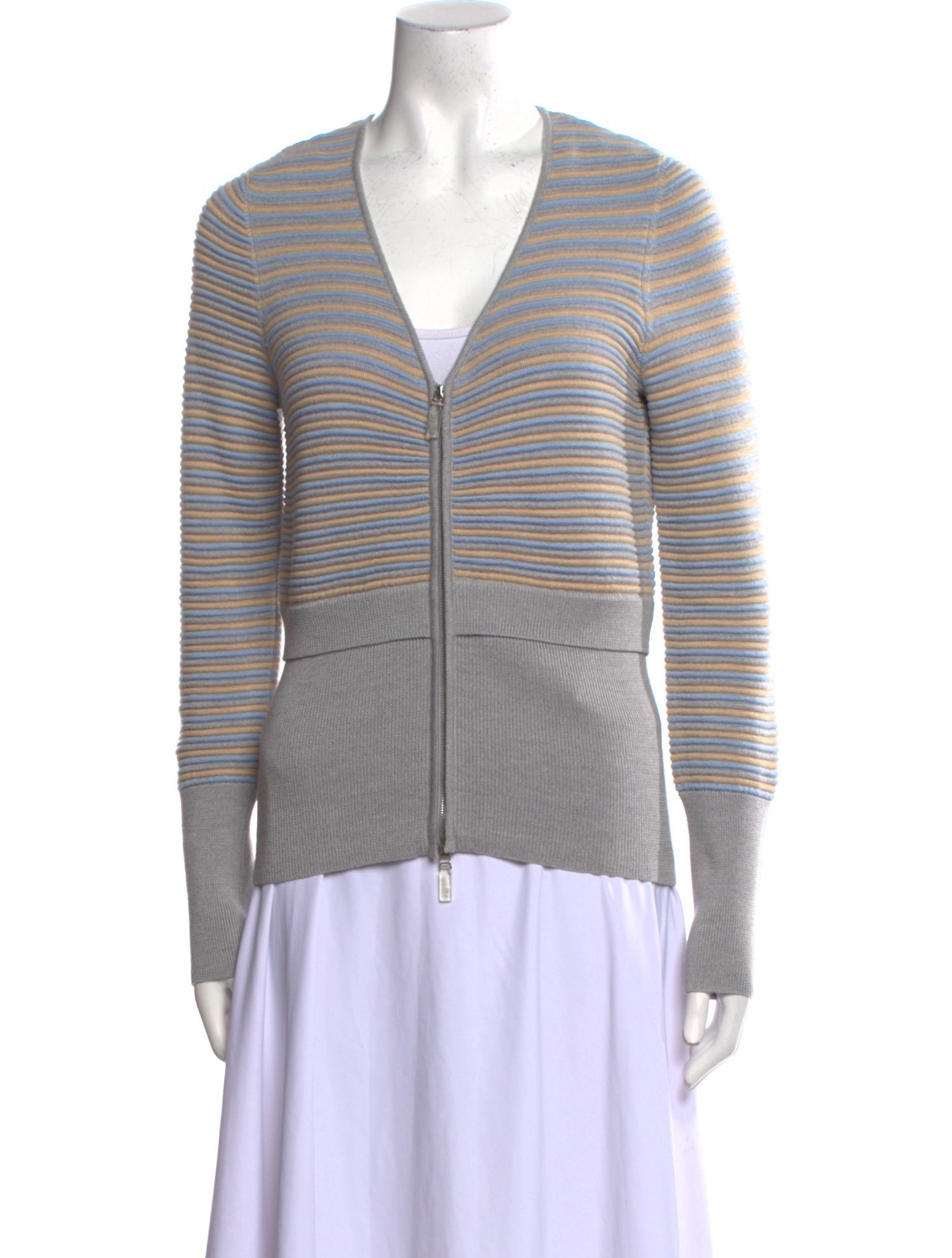 Leggiadro Striped V-Neck Sweater