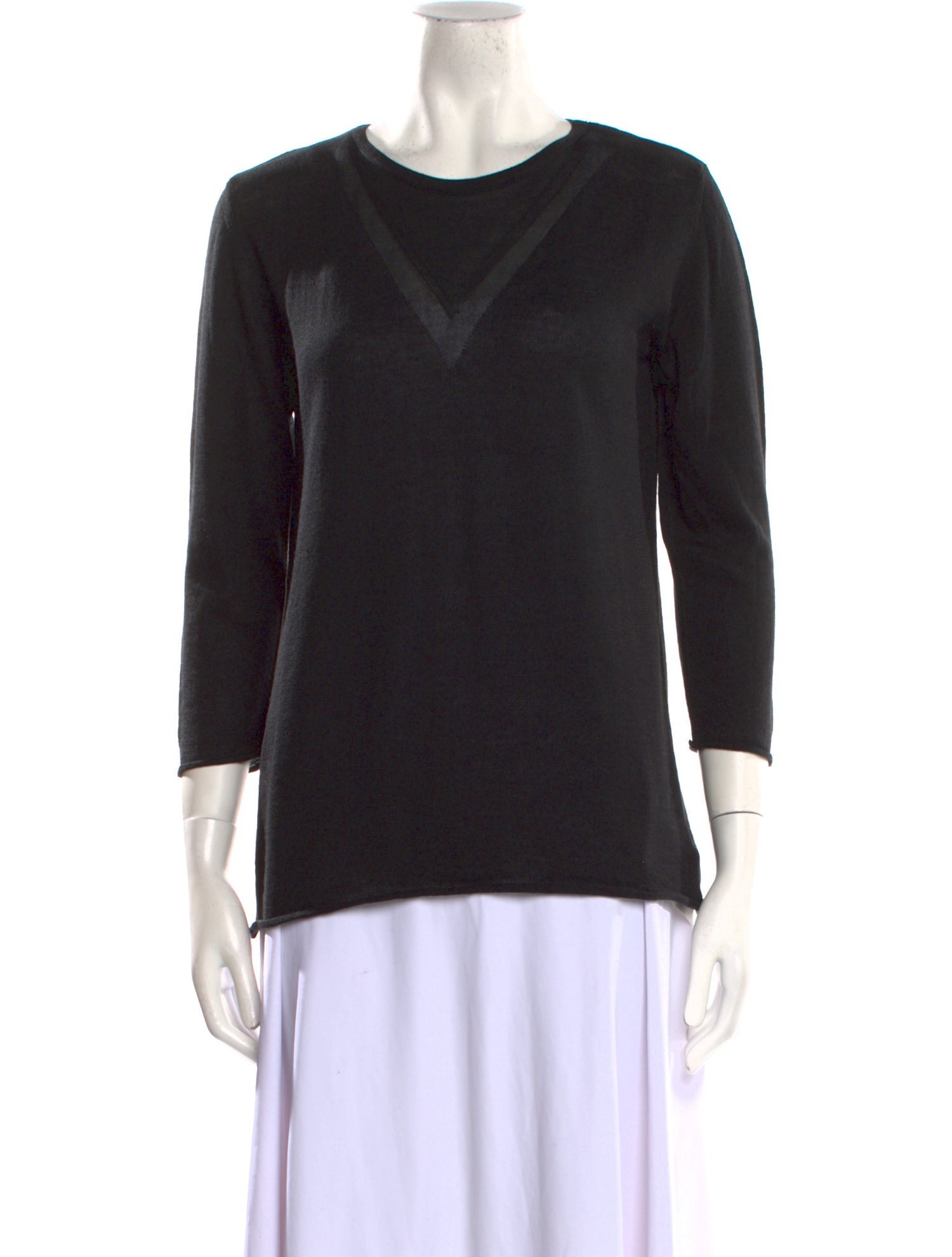 Leggiadro Crew Neck Three-Quarter Sleeve Top w/ Tags