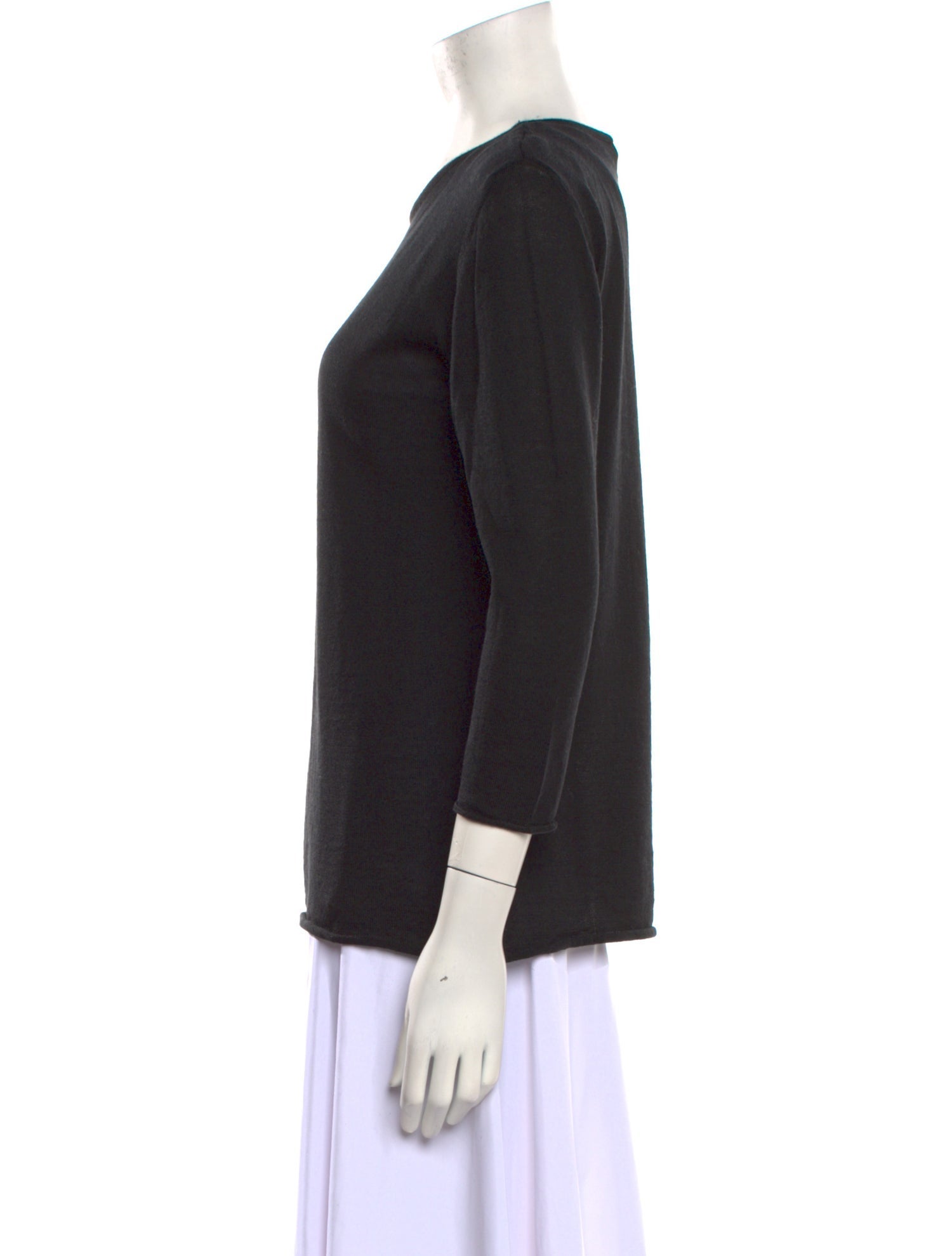 Leggiadro Crew Neck Three-Quarter Sleeve Top w/ Tags