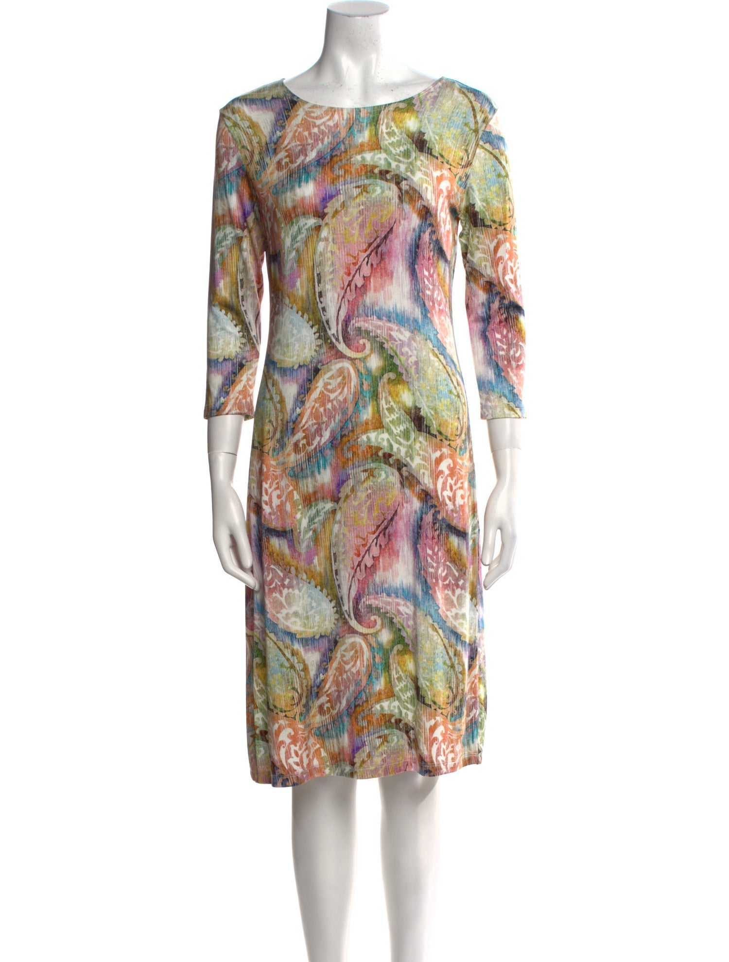 Leggiadro Printed Knee-Length Dress