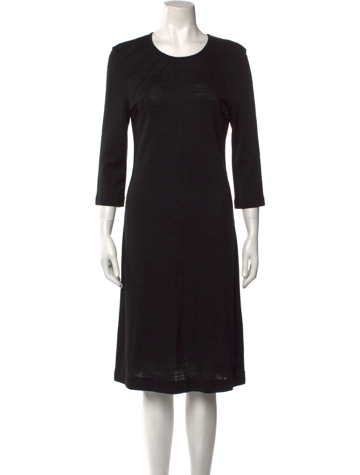 Leggiadro Crew Neck Knee-Length Dress