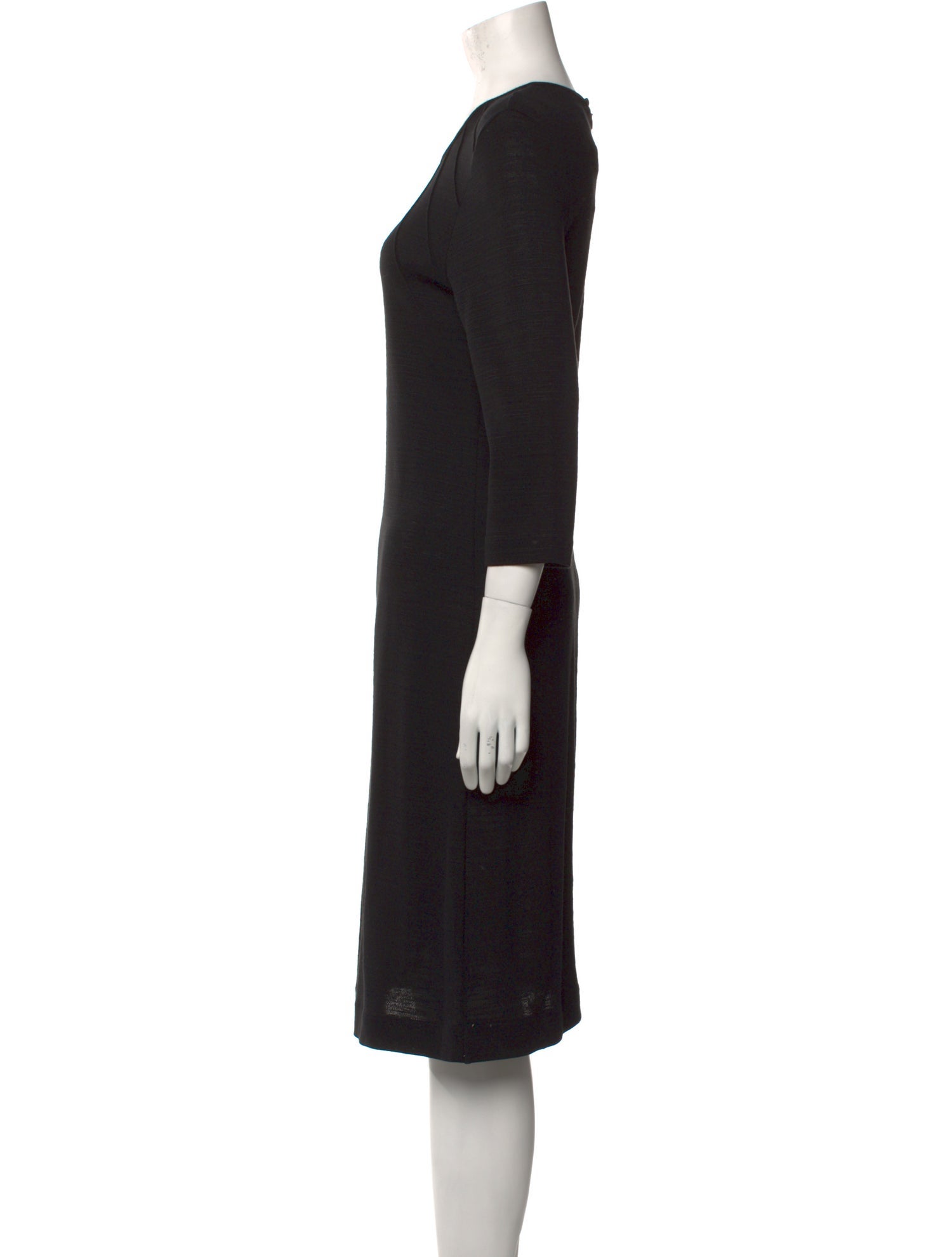 Leggiadro Crew Neck Knee-Length Dress
