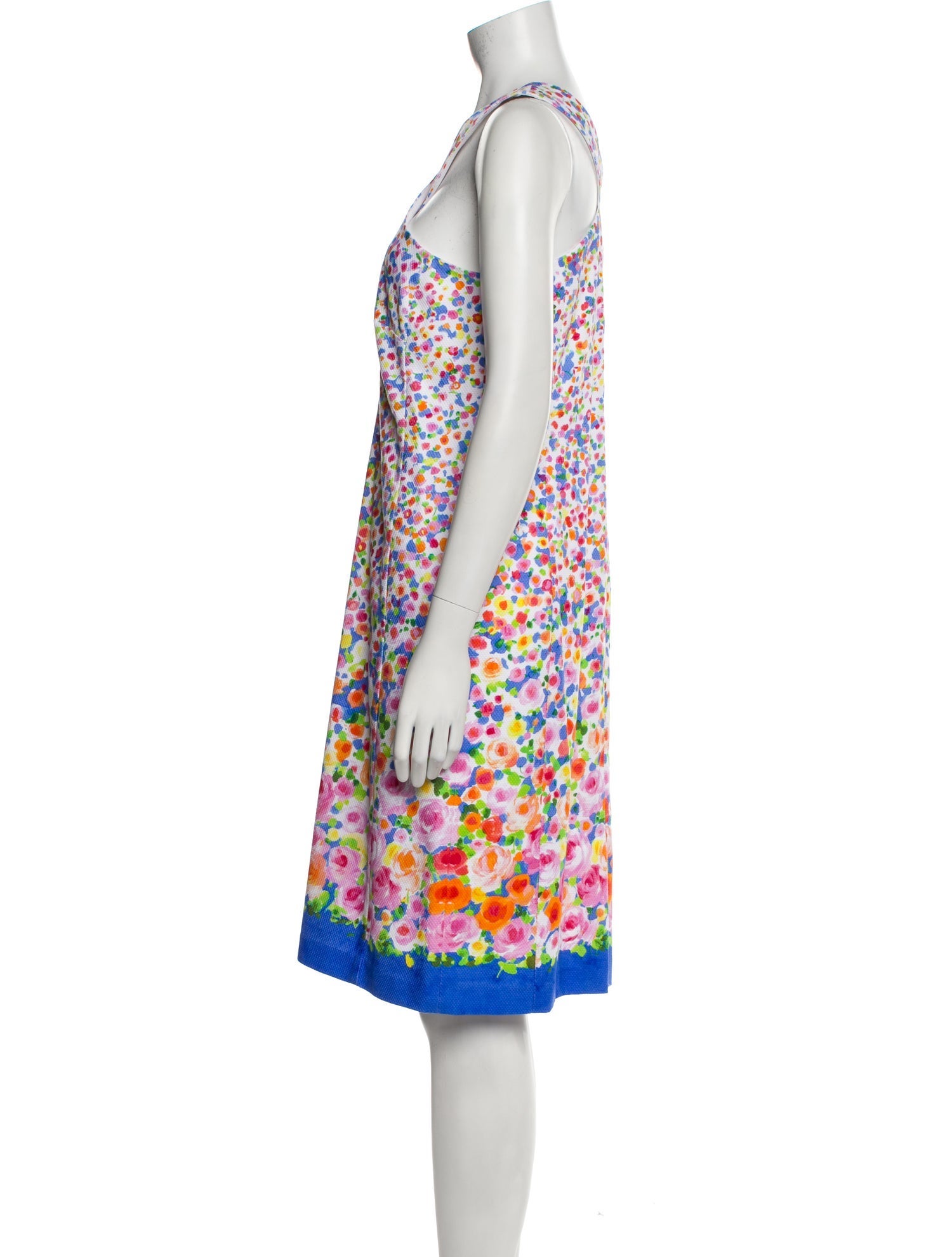 Leggiadro Floral Print Knee-Length Dress