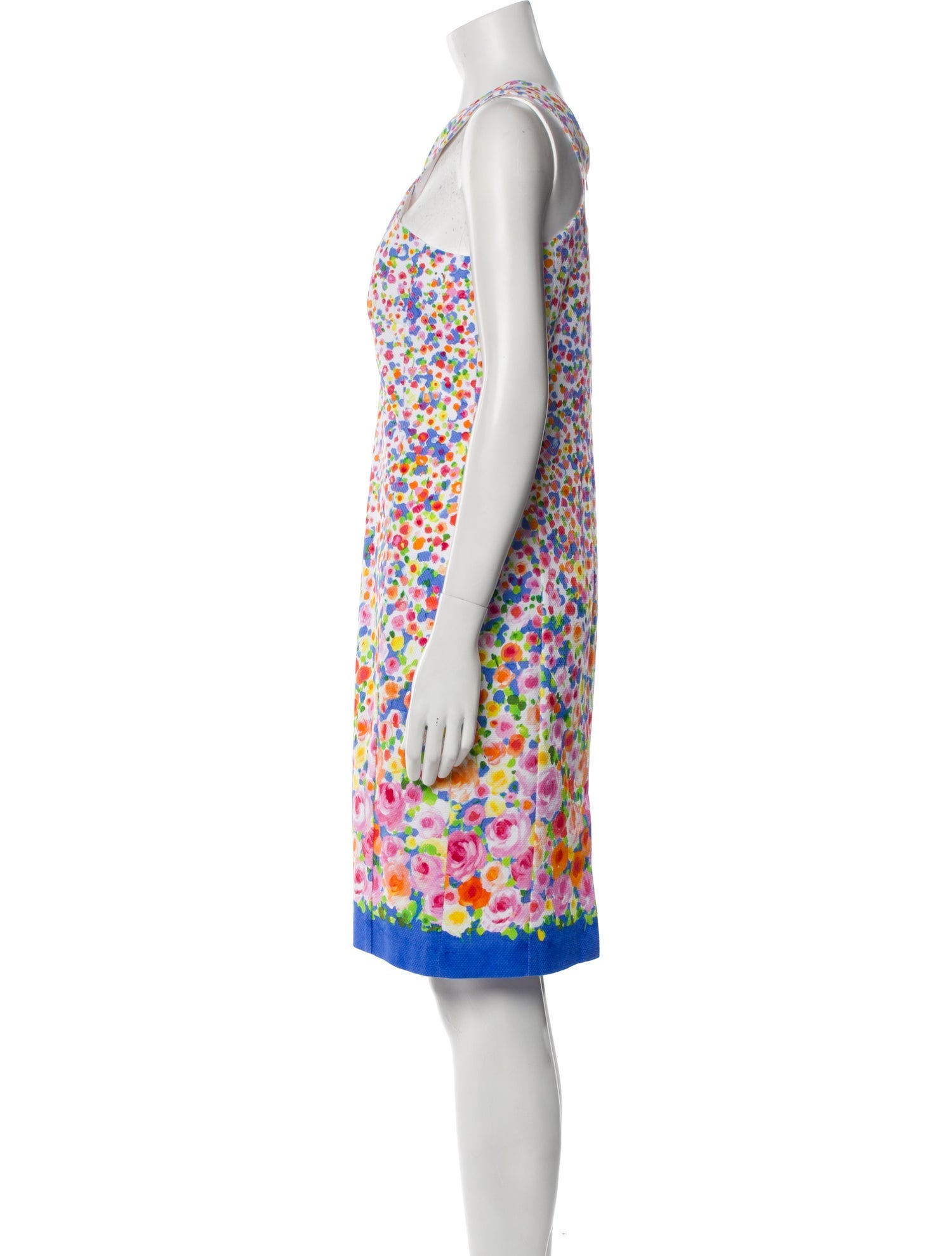 Leggiadro Floral Print Knee-Length Dress