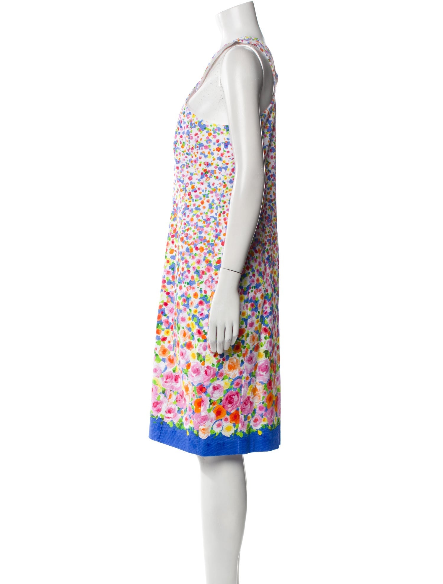 Leggiadro Floral Print Knee-Length Dress w/ Tags