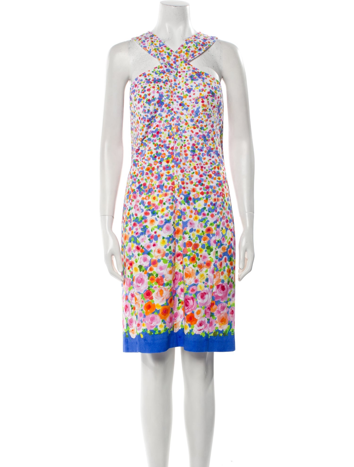 Leggiadro Printed Knee-Length Dress