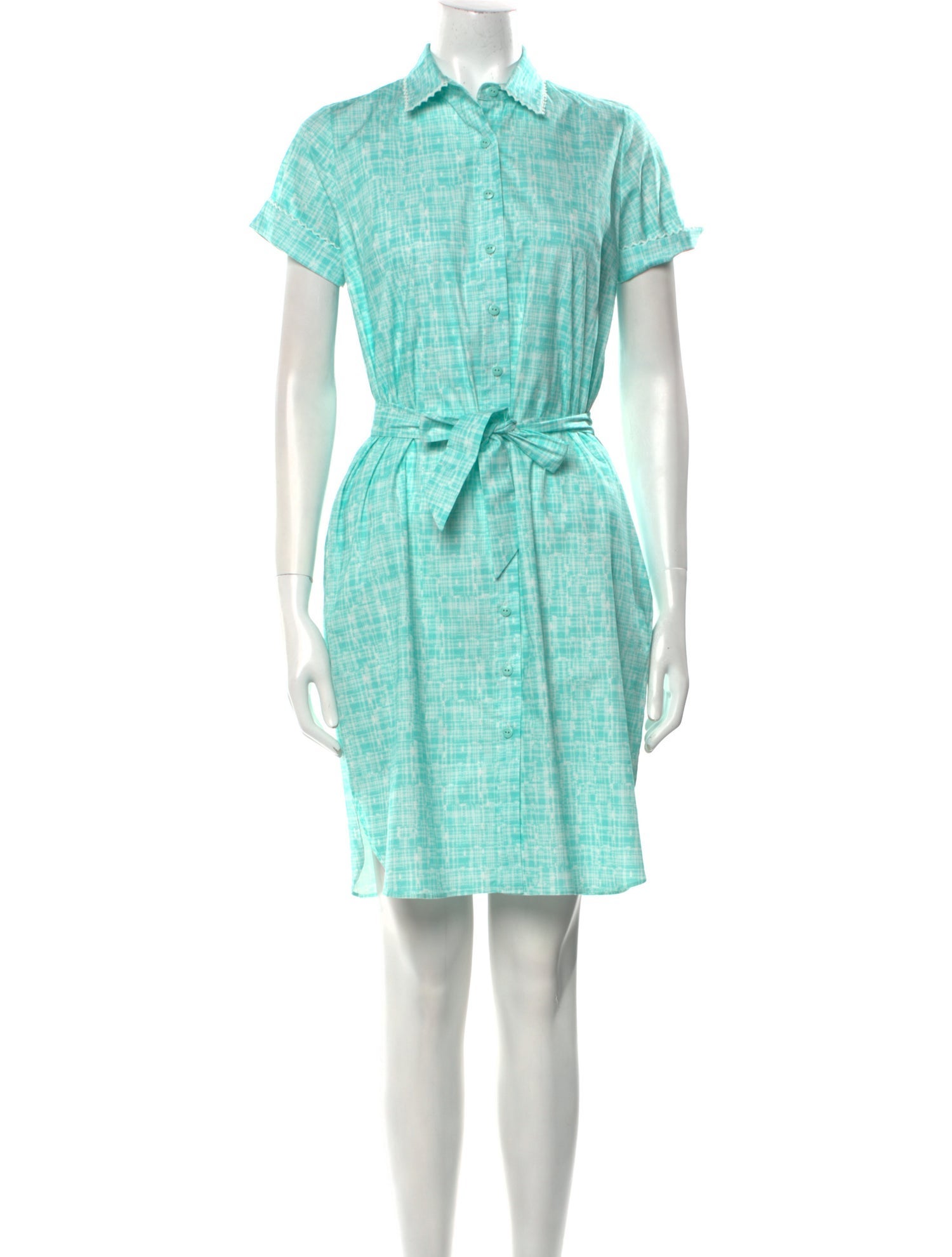 Leggiadro Plaid Print Mini Dress