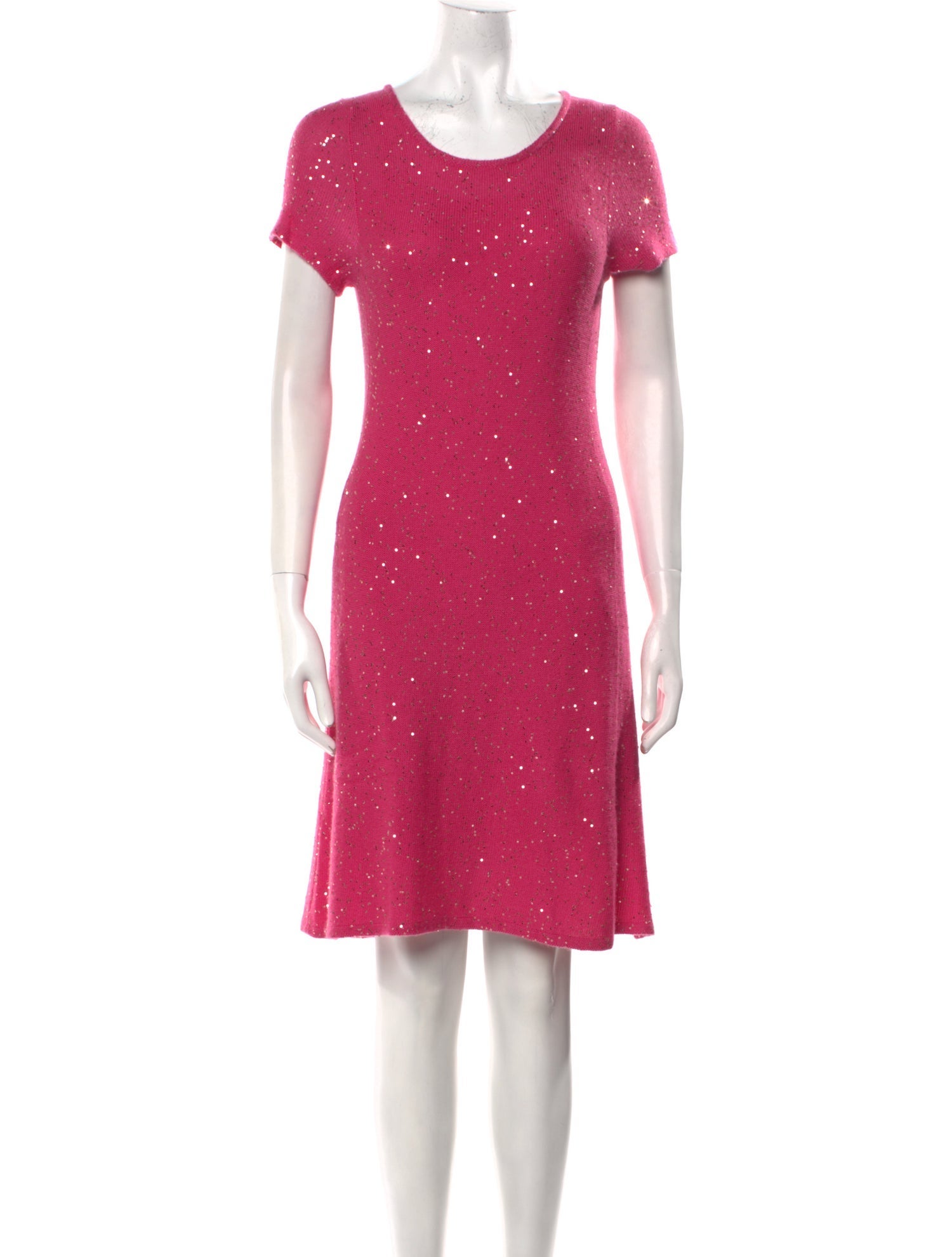 Leggiadro Scoop Neck Mini Dress