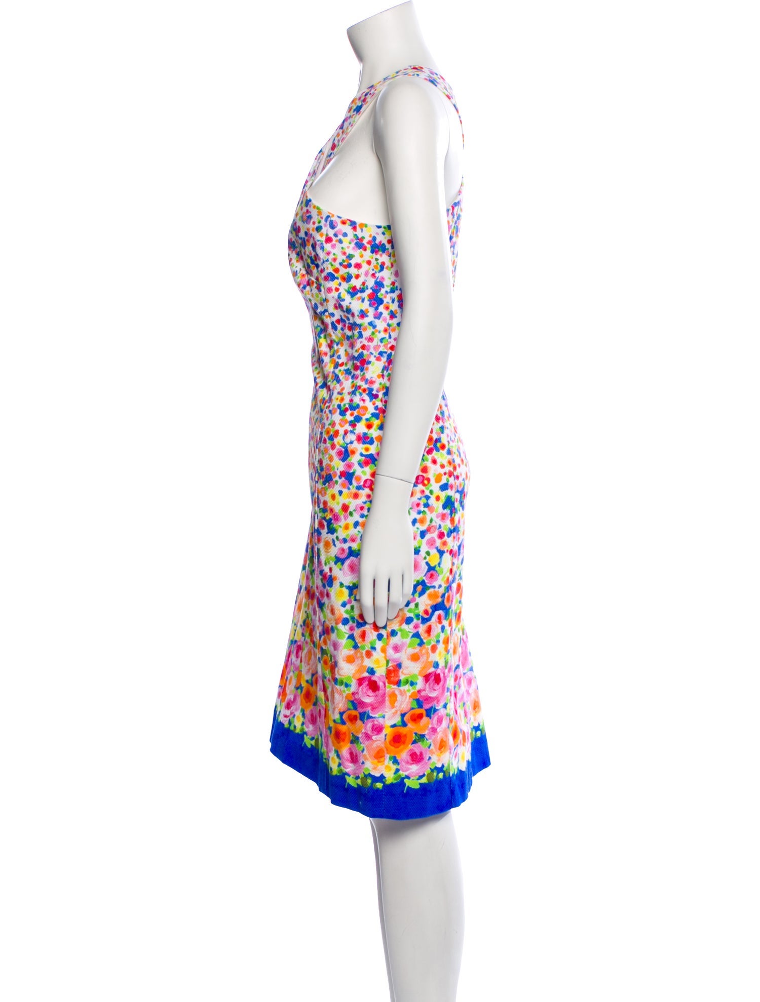 Leggiadro Floral Print Midi Length Dress w/ Tags