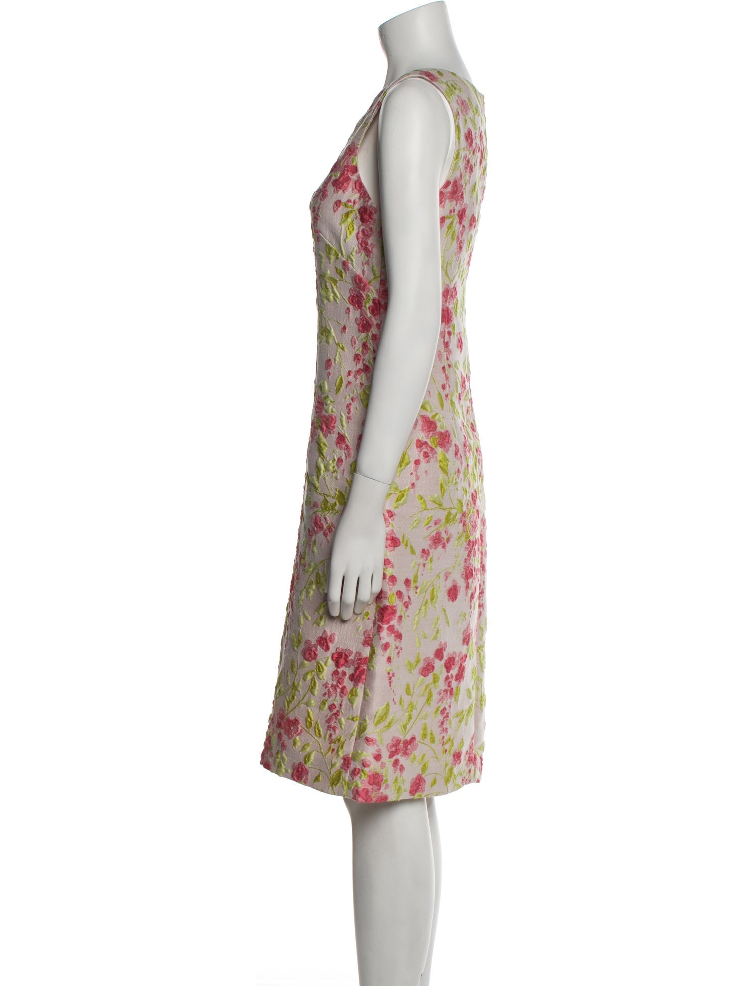 Leggiadro Floral Print Knee-Length Dress