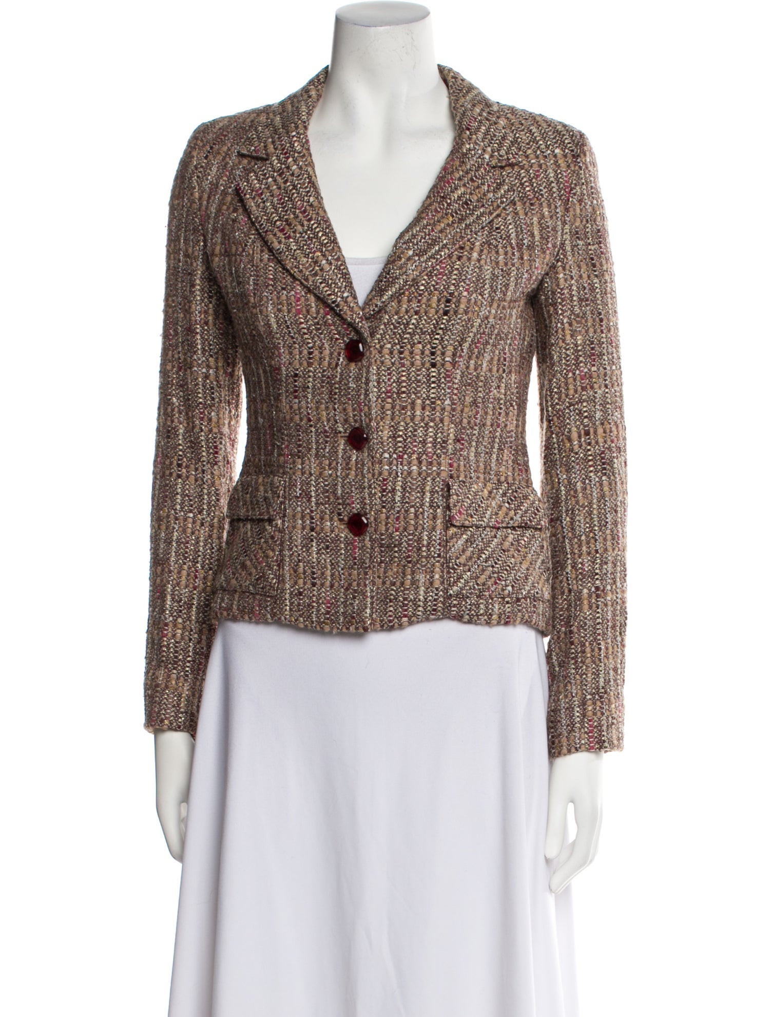 Leggiadro Tweed Pattern Blazer