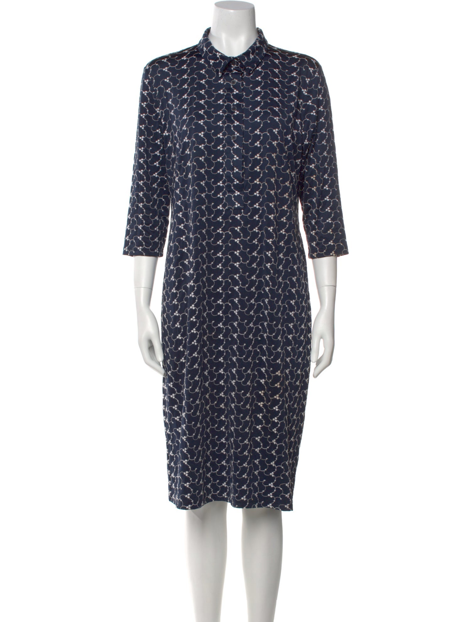 Leggiadro Printed Midi Length Dress