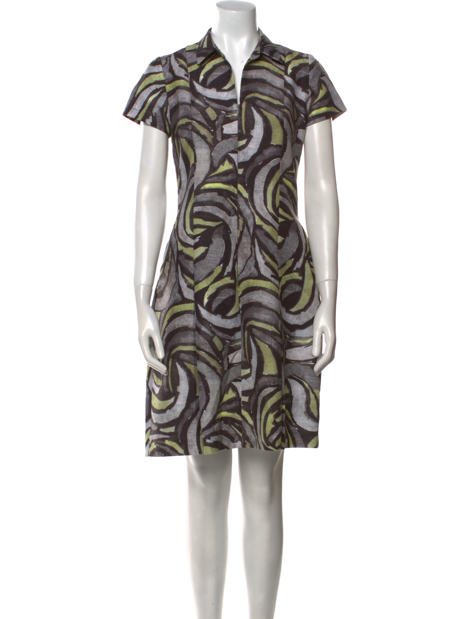 Leggiadro Printed Knee-Length Dress