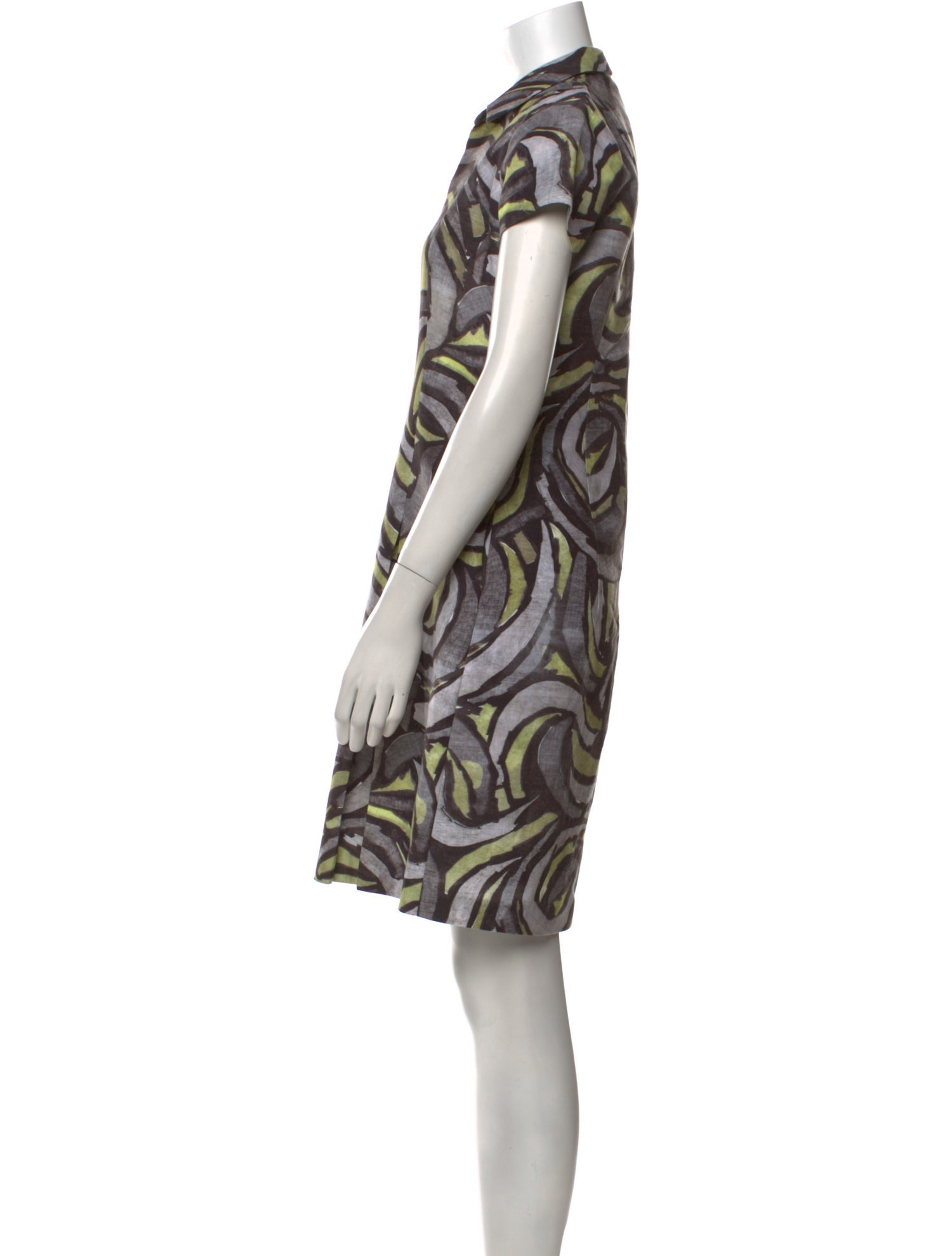 Leggiadro Printed Knee-Length Dress