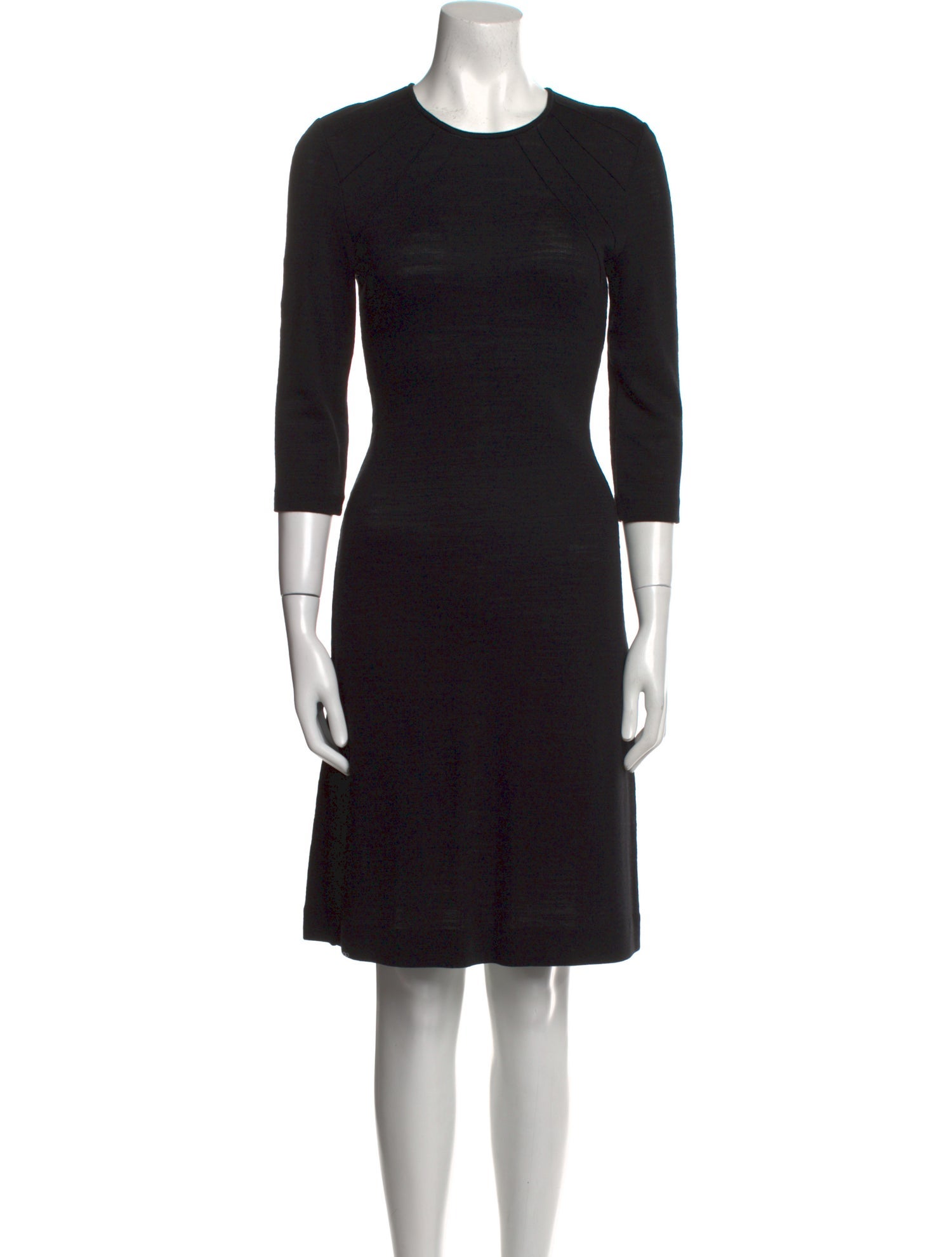 Leggiadro Crew Neck Knee-Length Dress