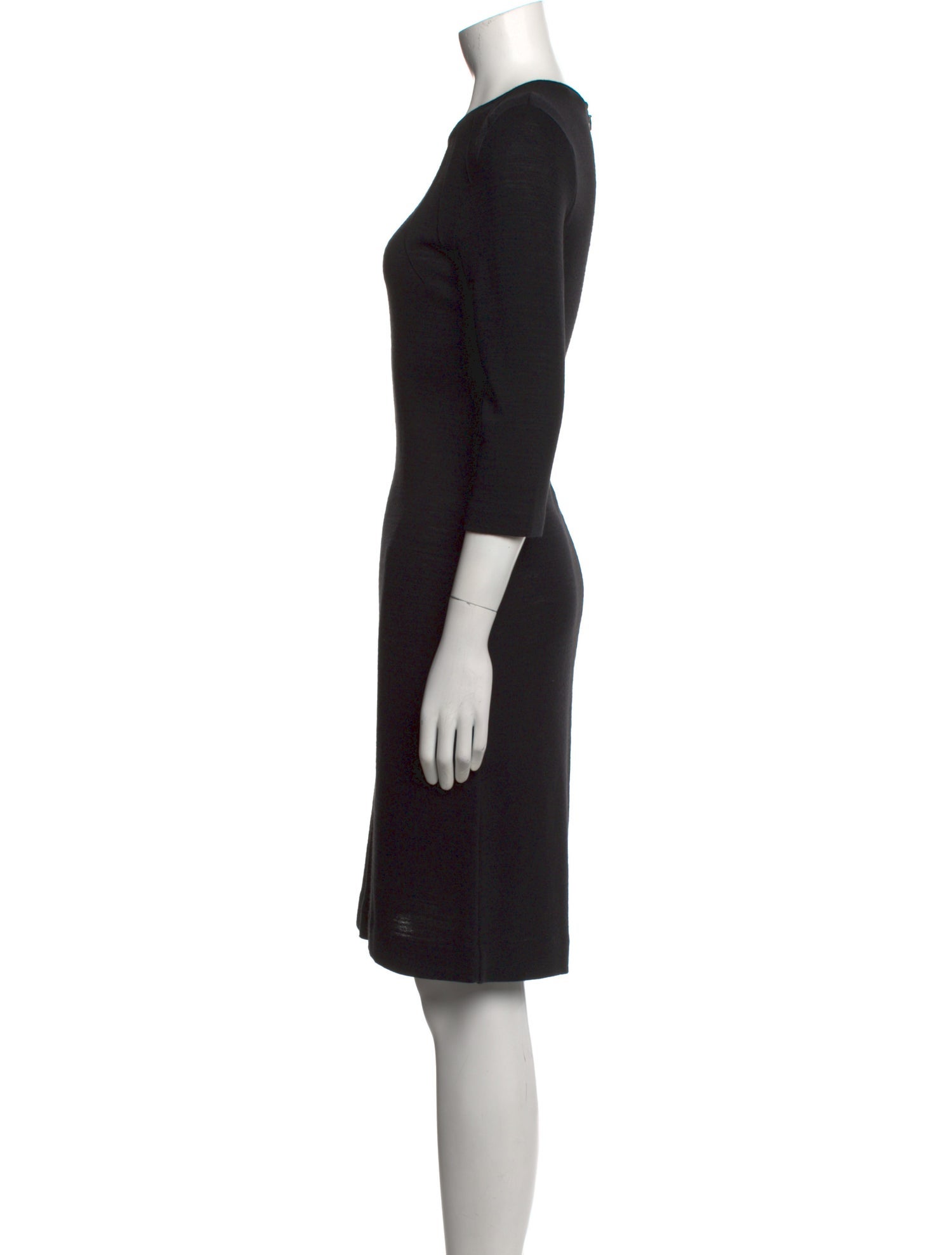 Leggiadro Crew Neck Knee-Length Dress