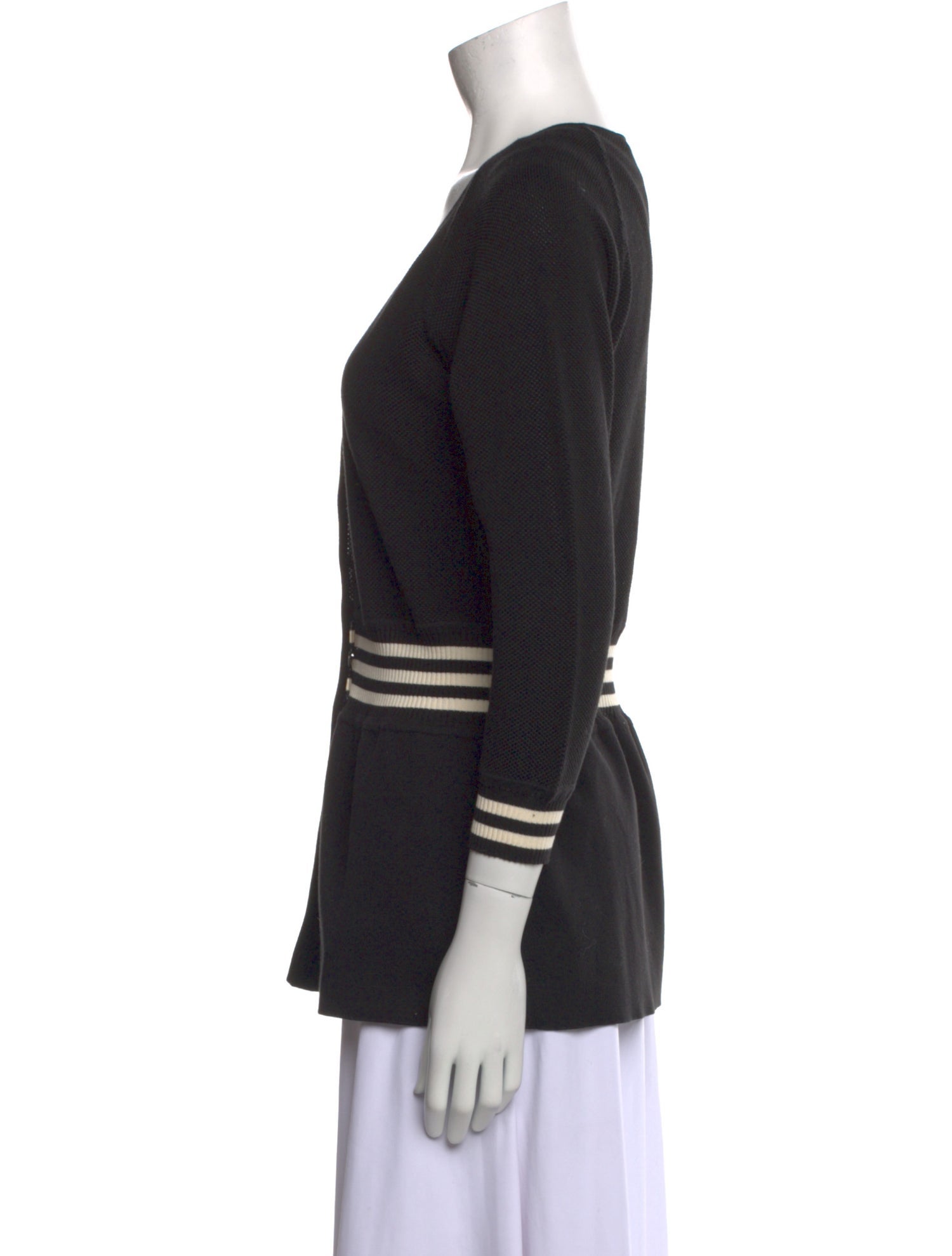 Leggiadro Striped V-Neck Sweater w/ Tags