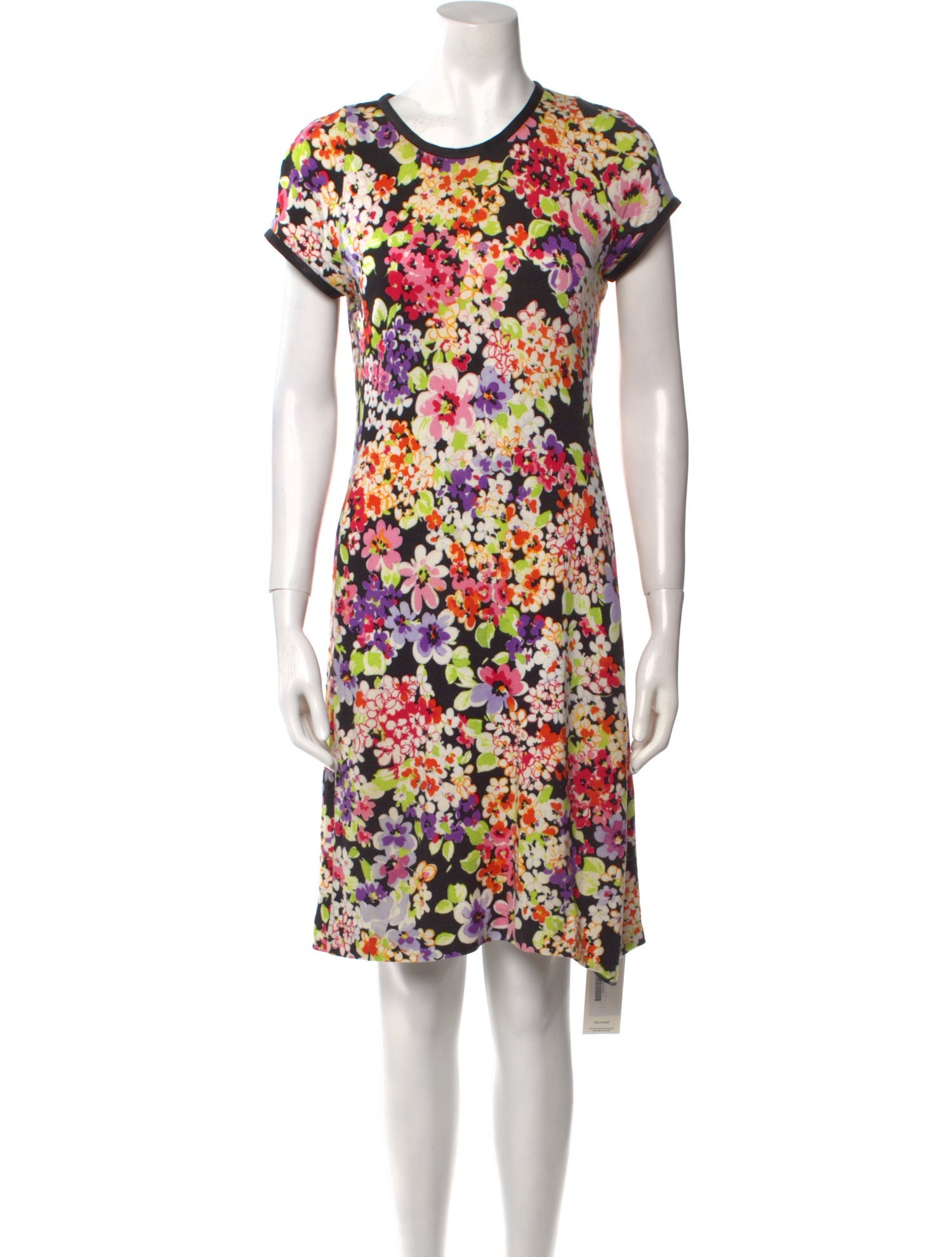 Leggiadro Floral Print Knee-Length Dress