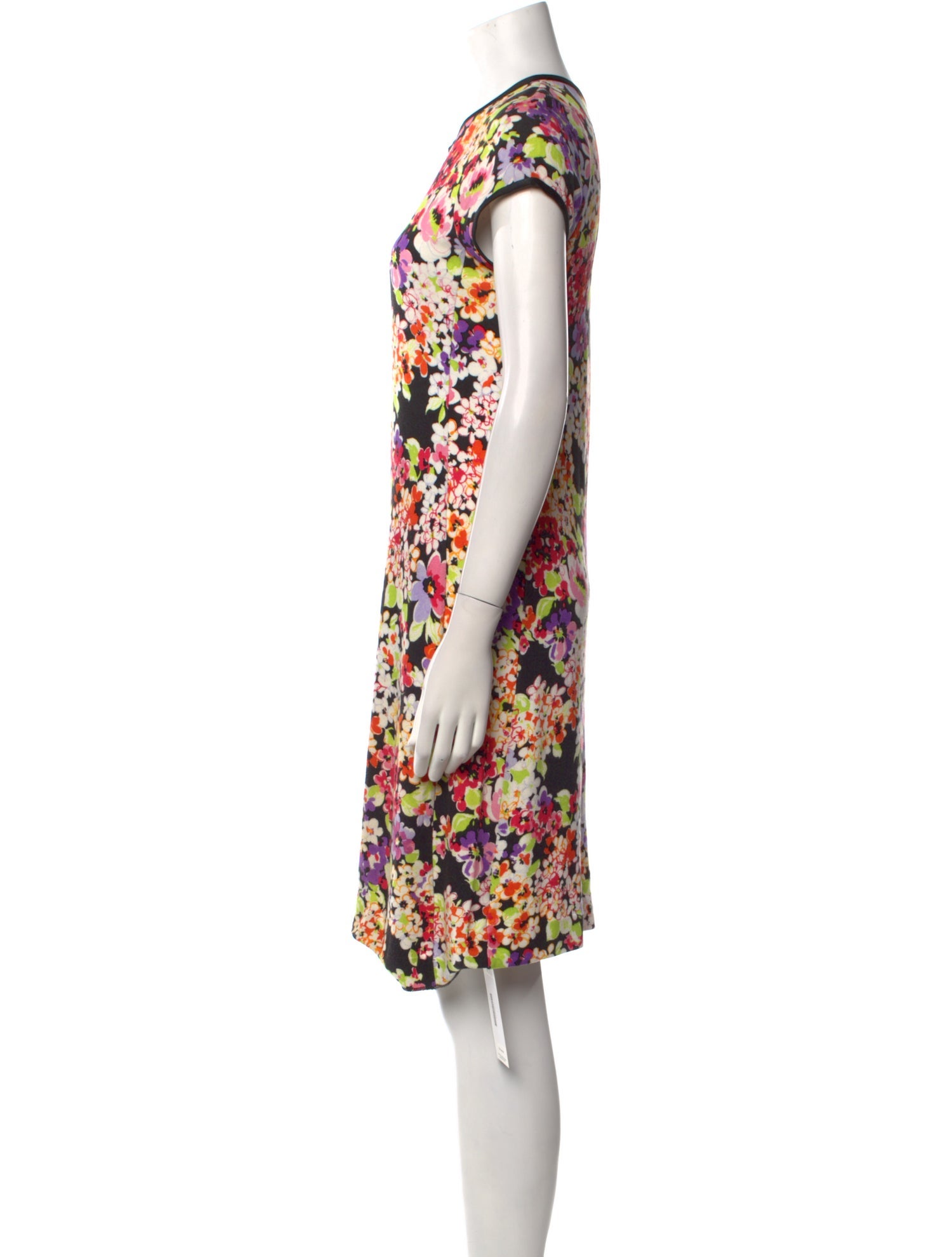 Leggiadro Floral Print Knee-Length Dress