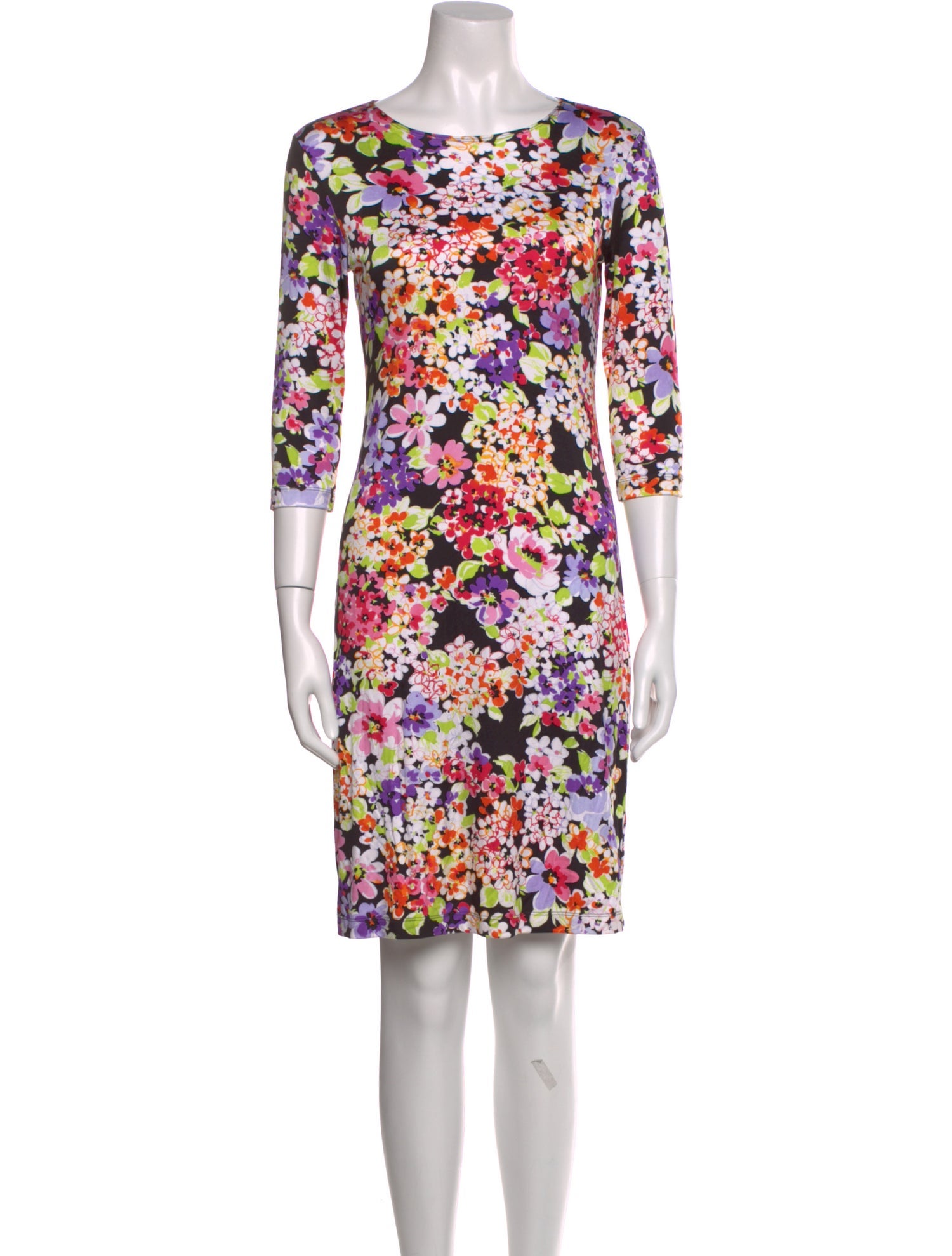 Leggiadro Floral Print Mini Dress