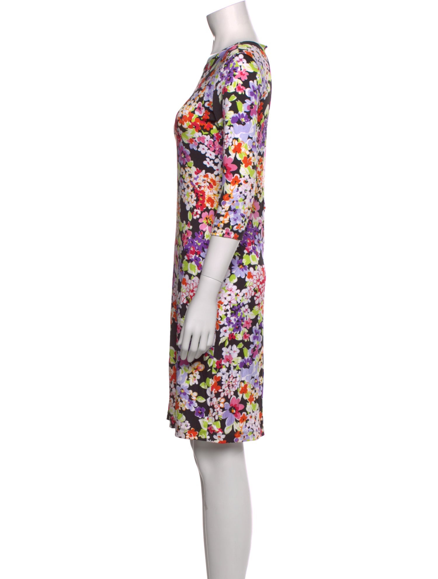 Leggiadro Floral Print Mini Dress