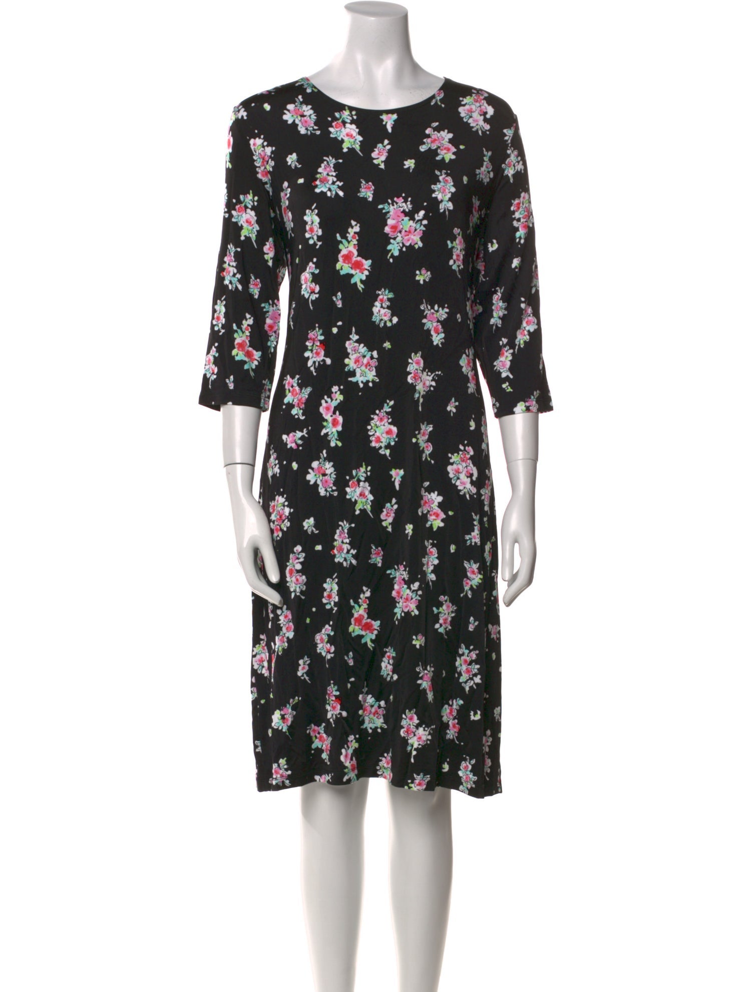 Leggiadro Floral Print Knee-Length Dress