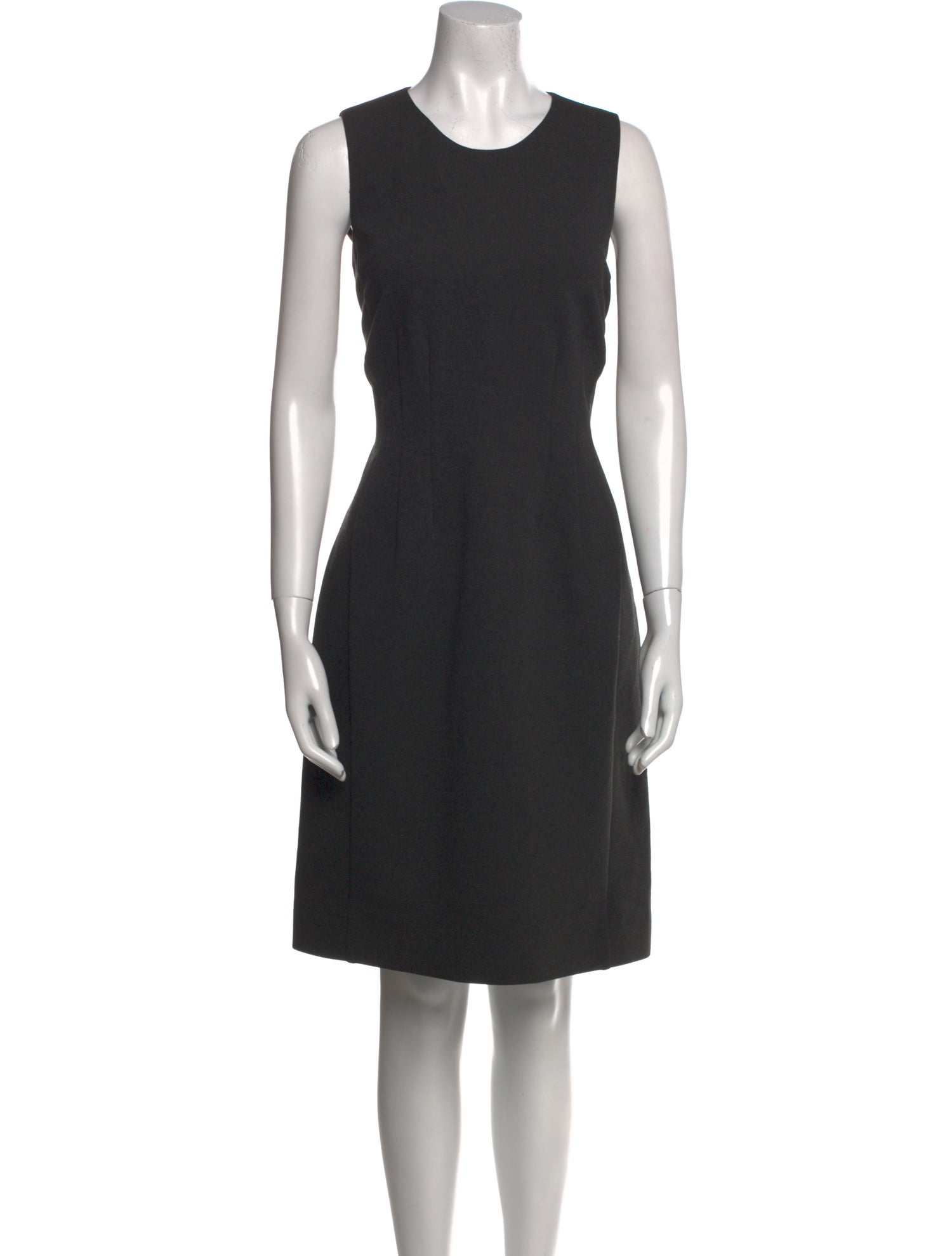Leggiadro Crew Neck Knee-Length Dress