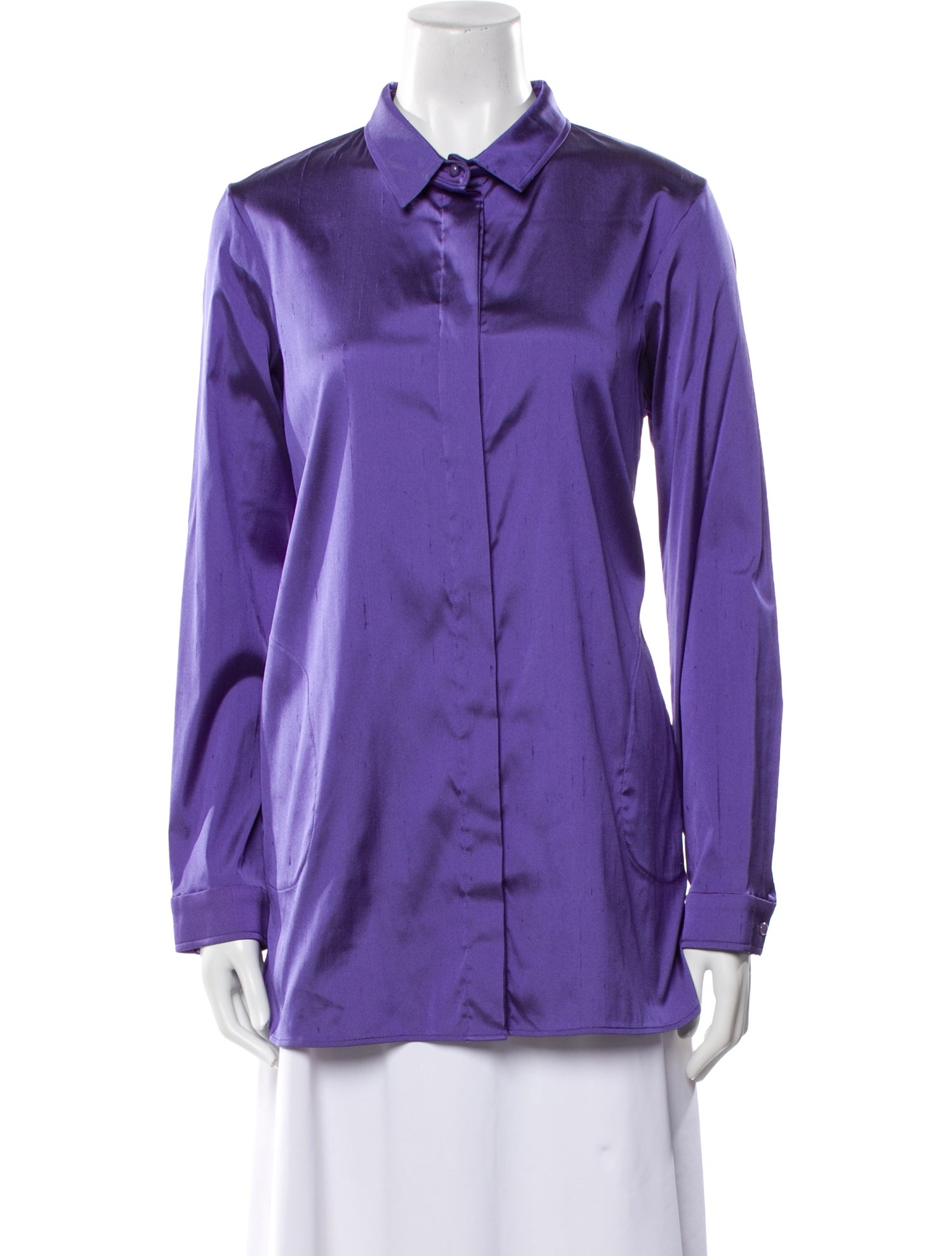 Leggiadro Long Sleeve Button-Up Top